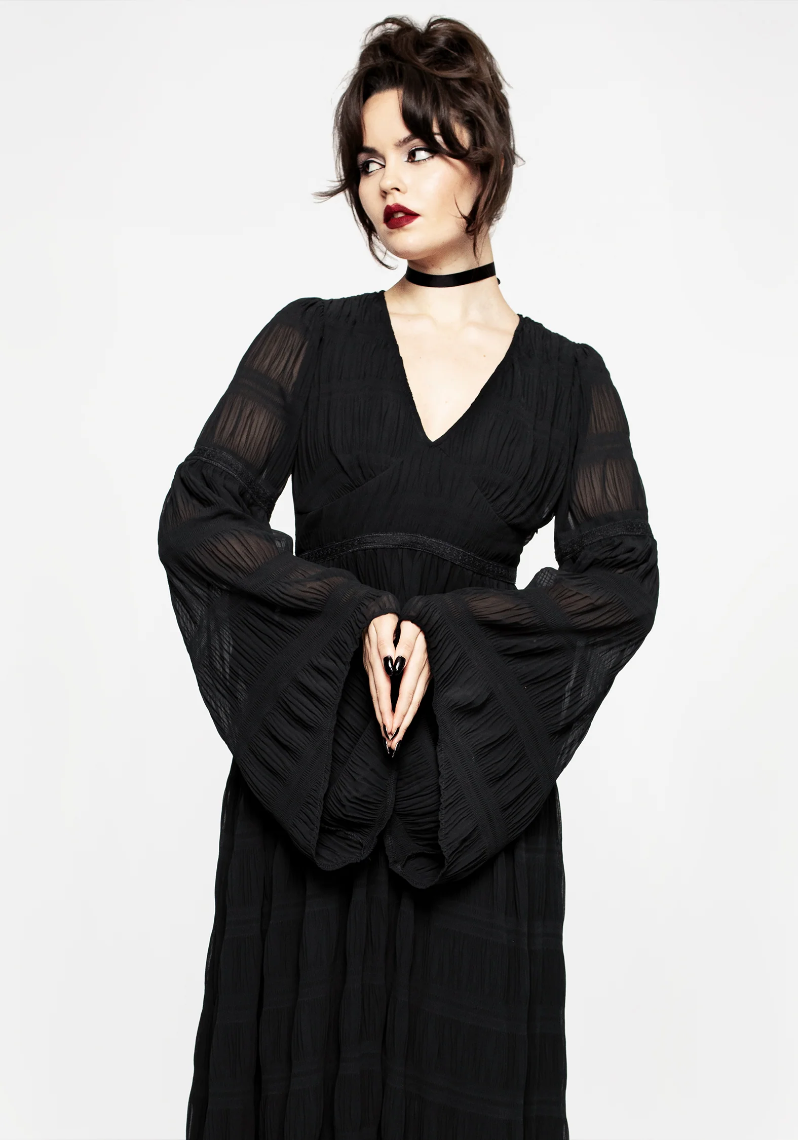 Deirdre Flute Sleeve Maxi Dress - Image 4
