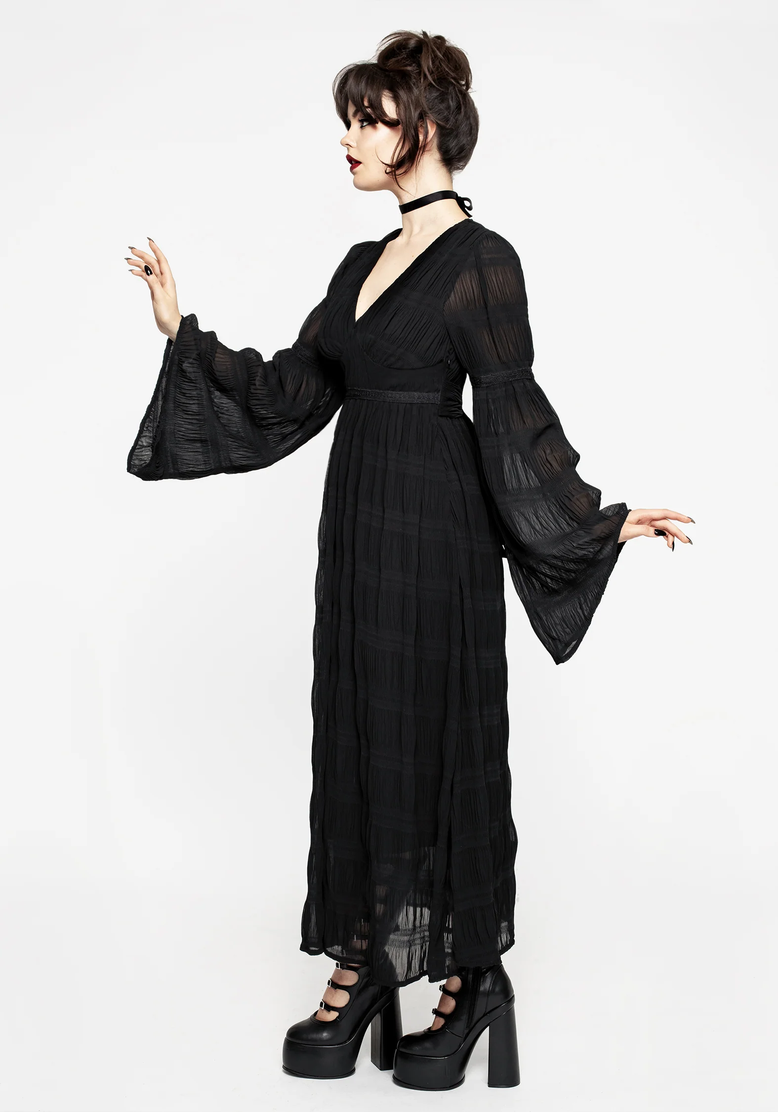 Deirdre Flute Sleeve Maxi Dress - Image 5