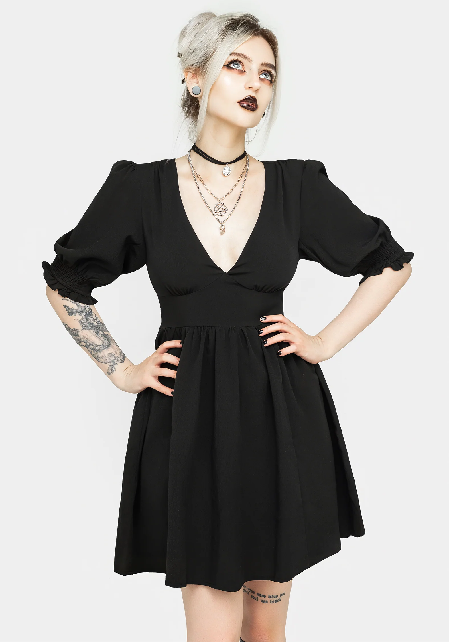 Divination Textured Mini Dress - Image 7