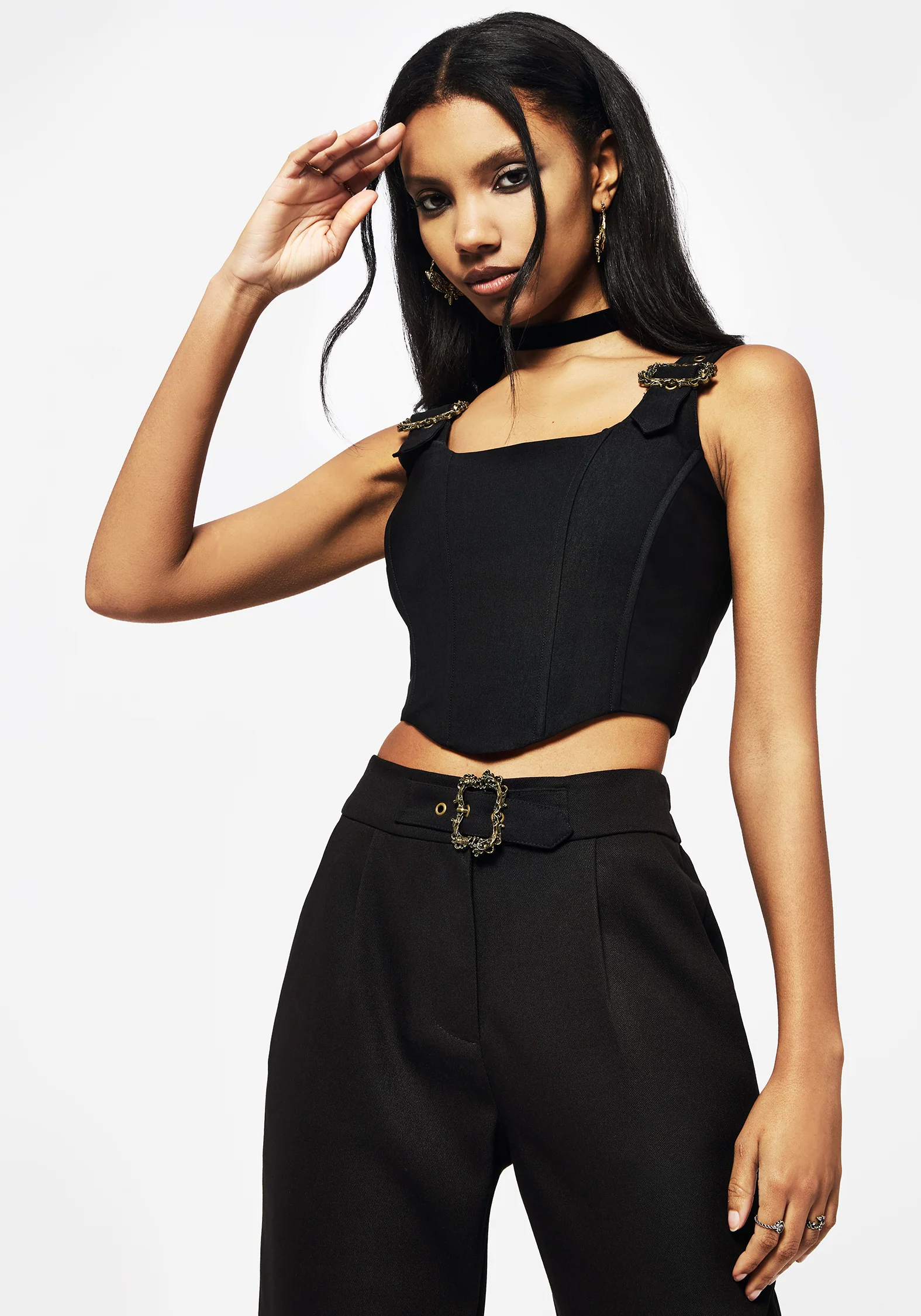 Elder Buckle Detail Corset Top - Image 5