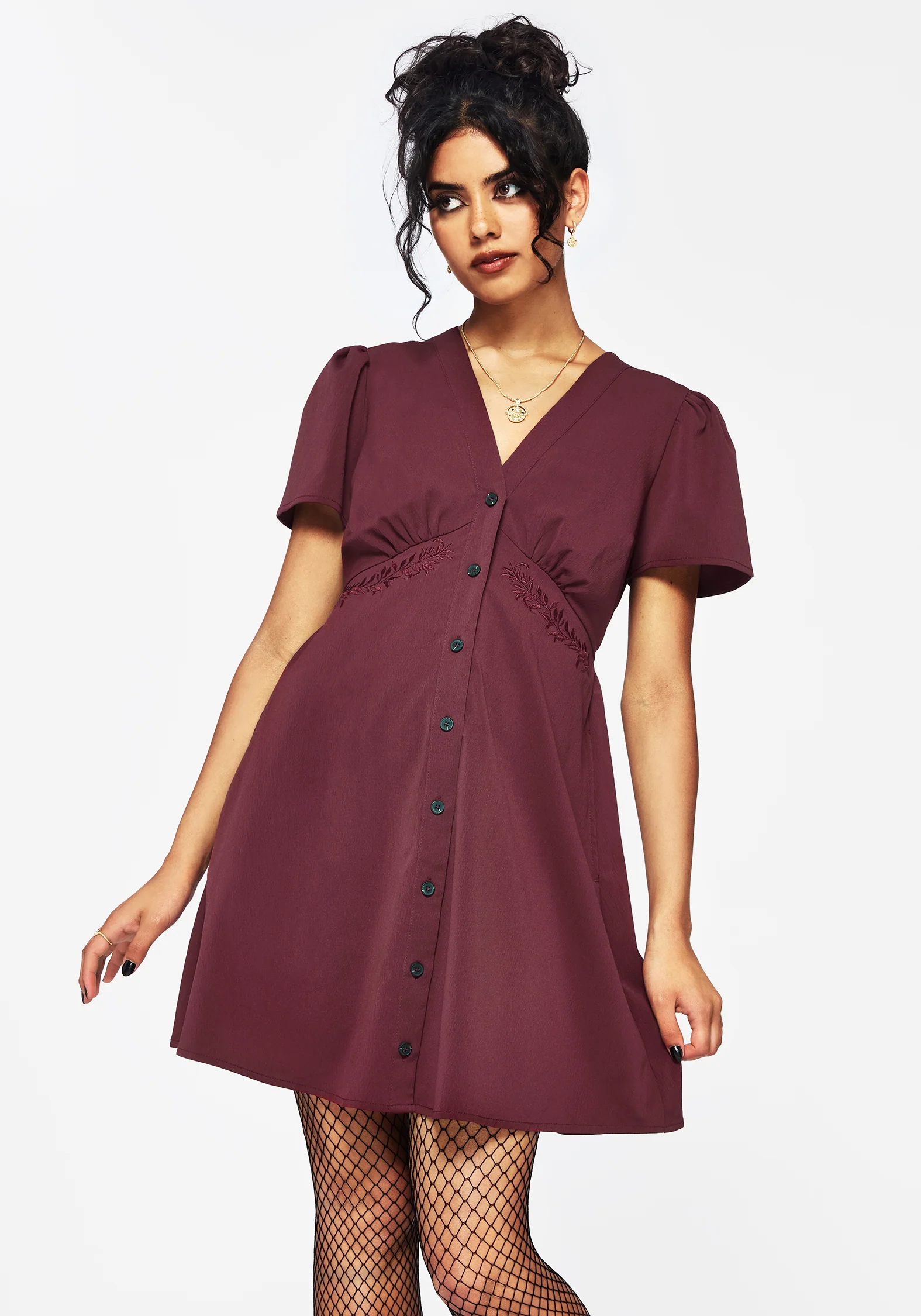 Essence Short Sleeve Mini Dress - Image 3