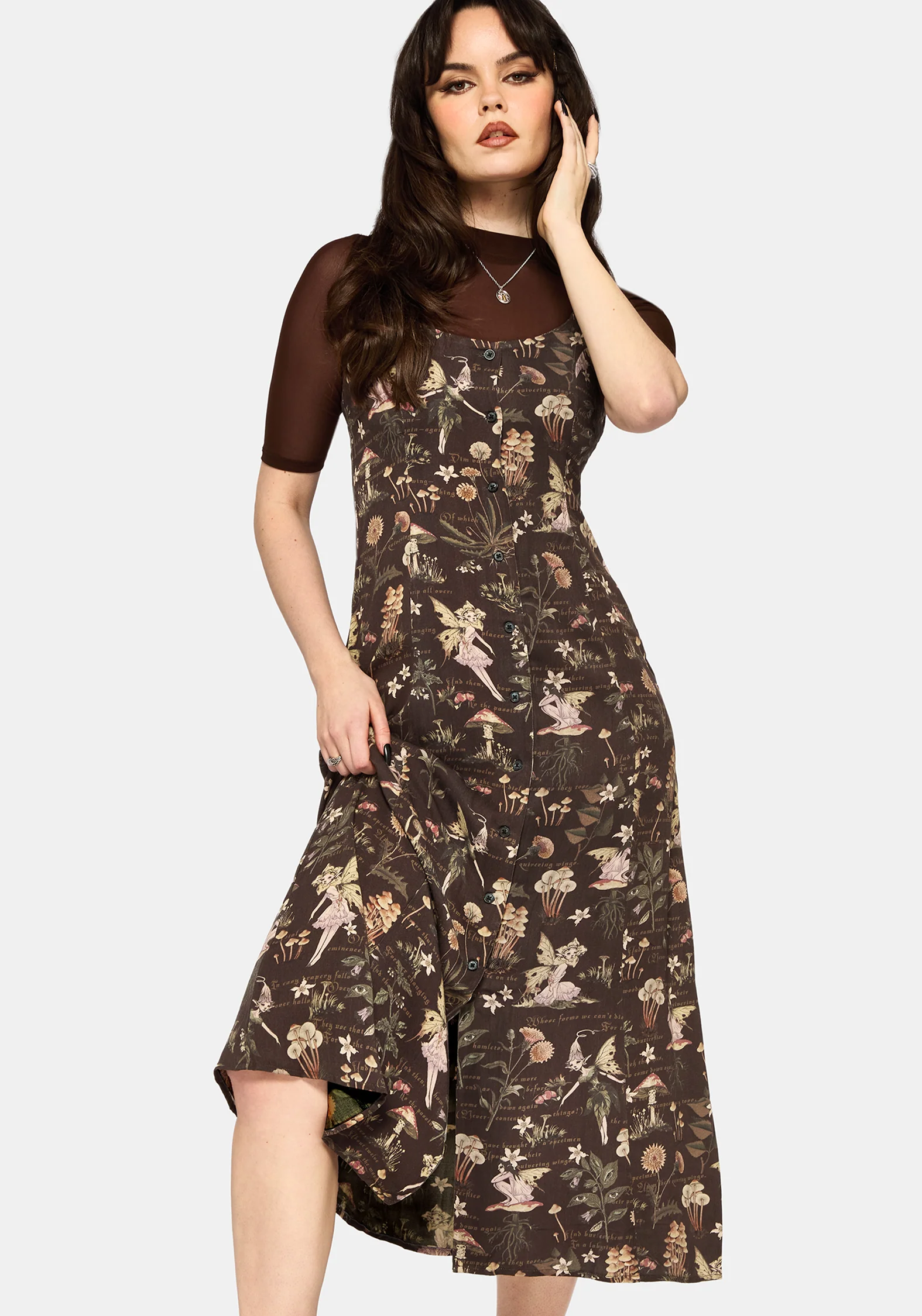 Faela Fairy Button Down Cami Midaxi Dress - Image 4