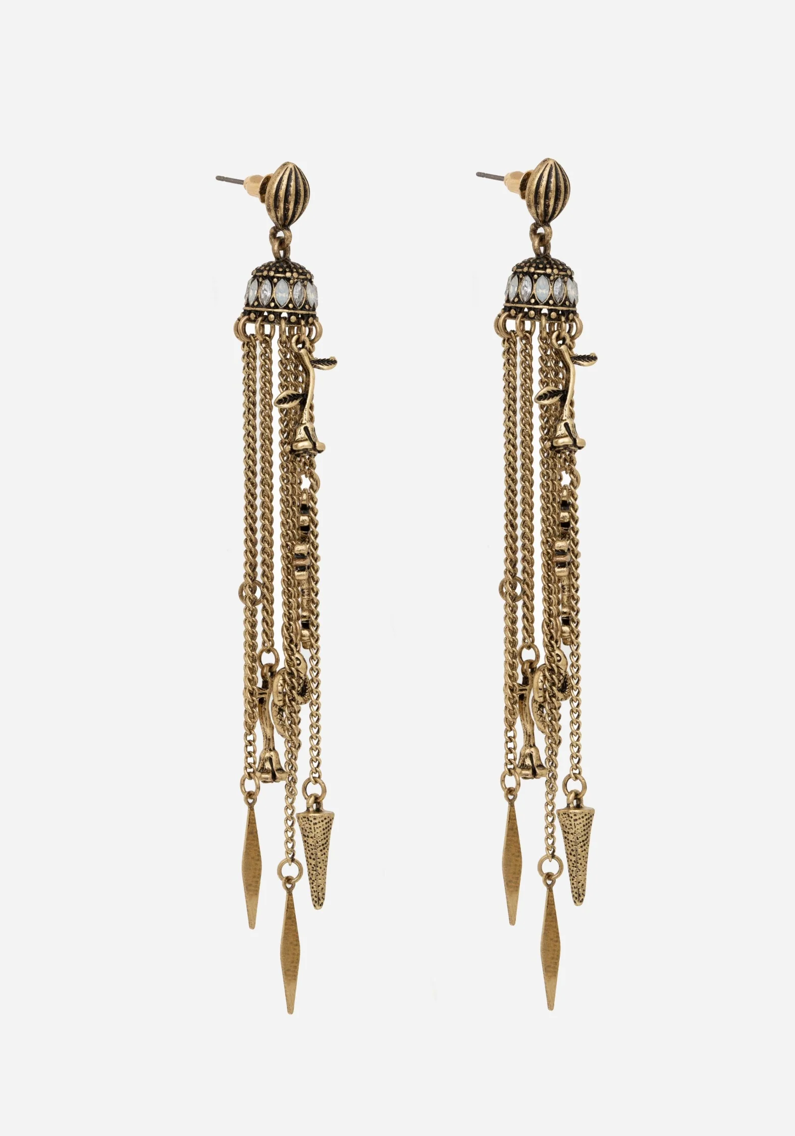 Flaren Charm Drop Earrings - Gold - Image 4