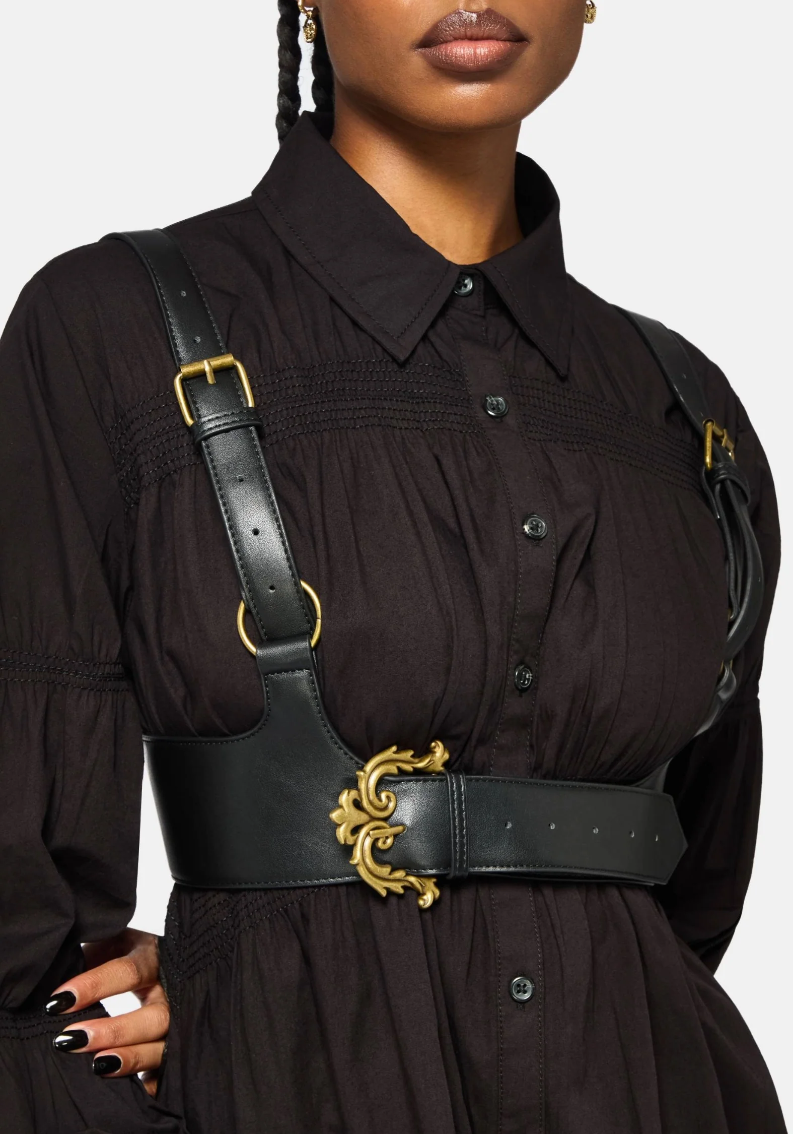 Fleur de Lis Buckle Harness