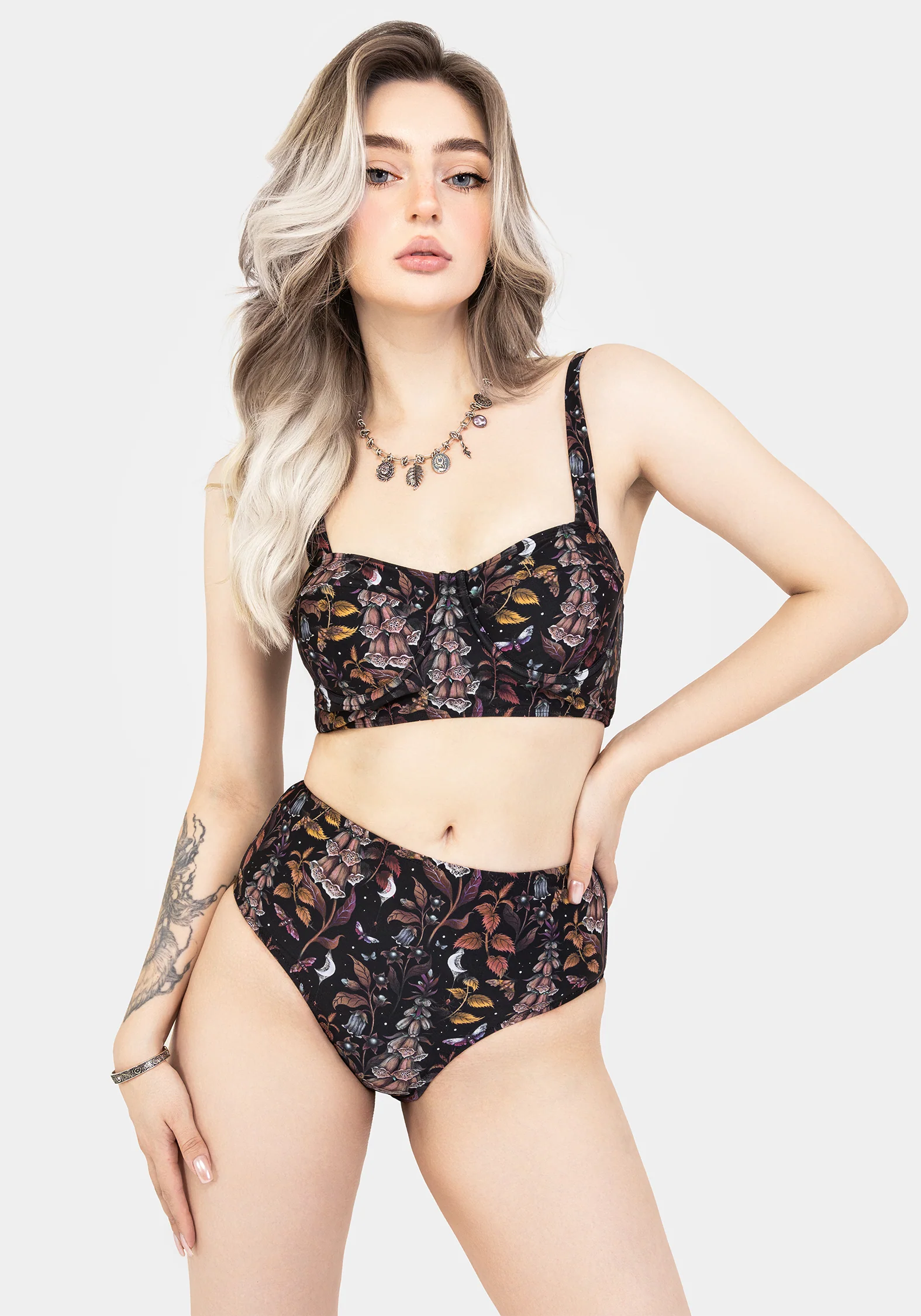 Foxglove Floral Print Swim Bottoms - Image 5