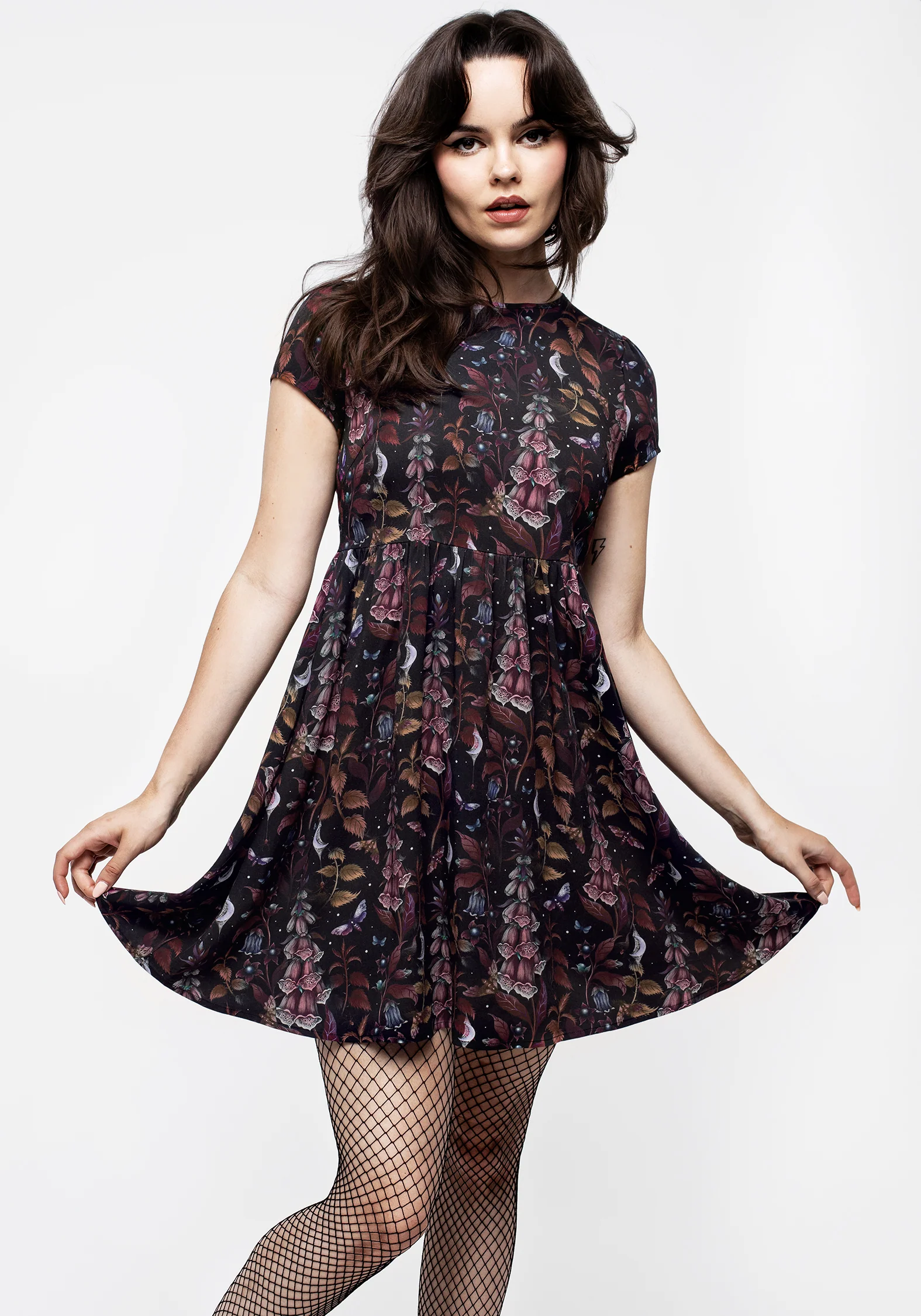 Foxglove Mini Skater Dress - Image 4