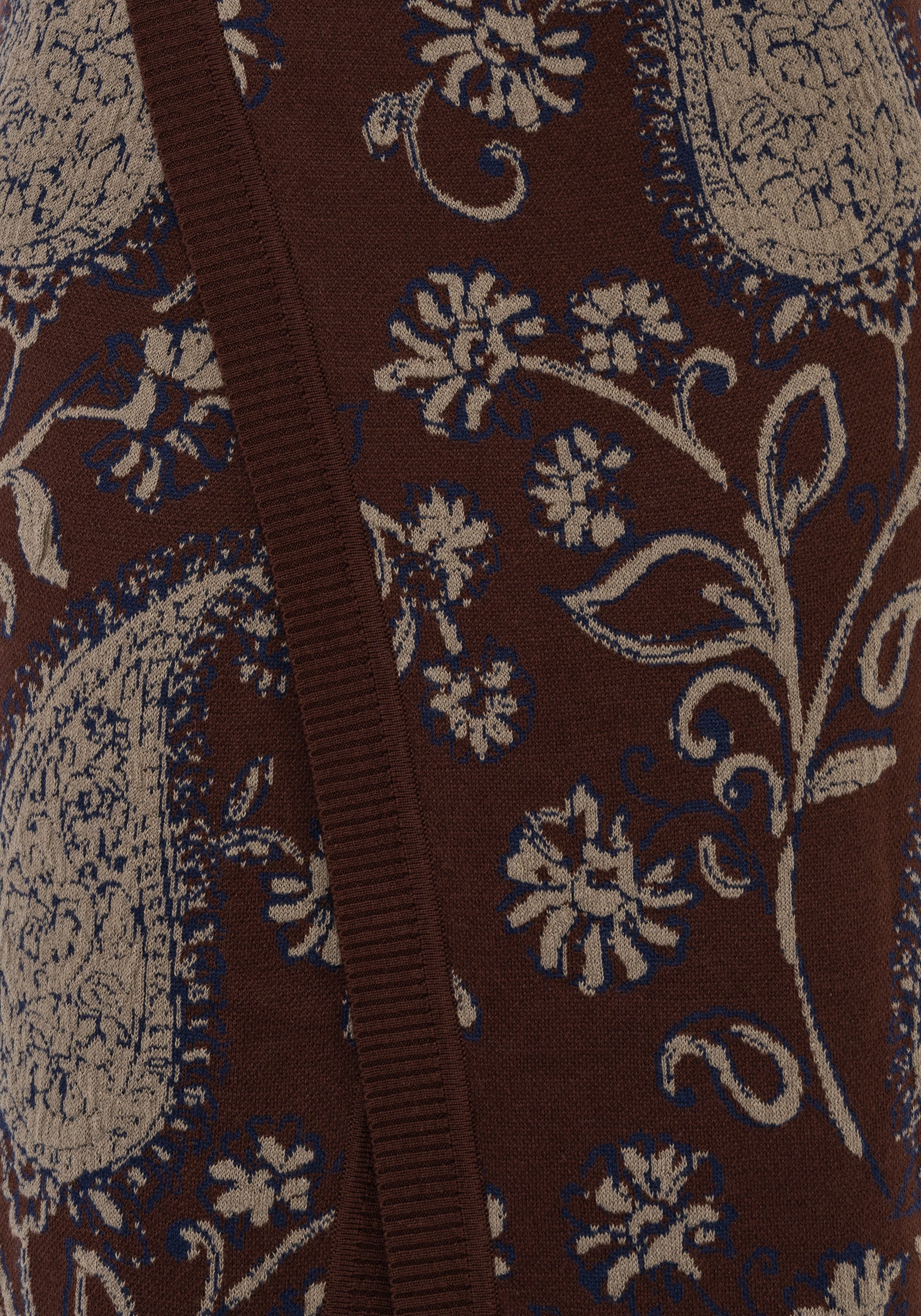 Gillian Cotton Paisley Knit Midi Wrap Skirt - Image 2