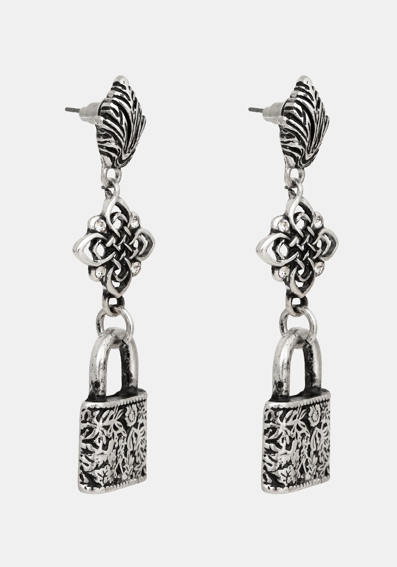 Gorthe Padlock Drop Earrings - Image 3