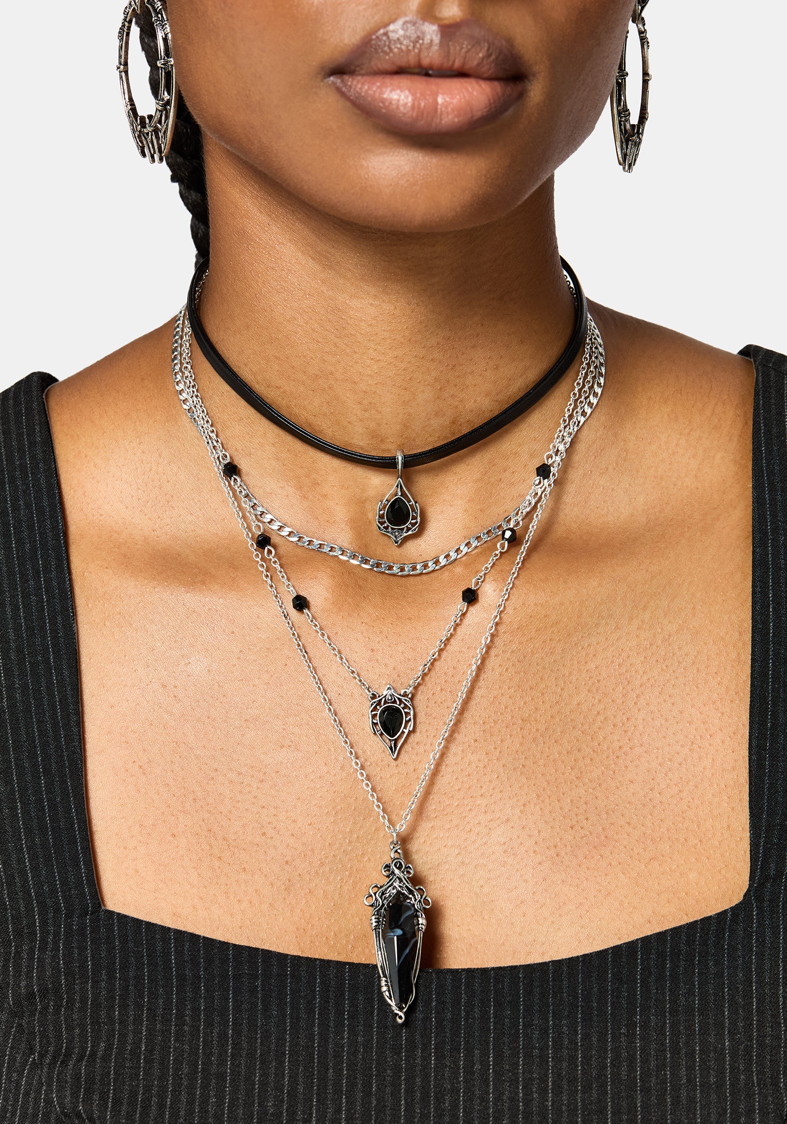 Gothique Stone Layered Necklace - Image 5