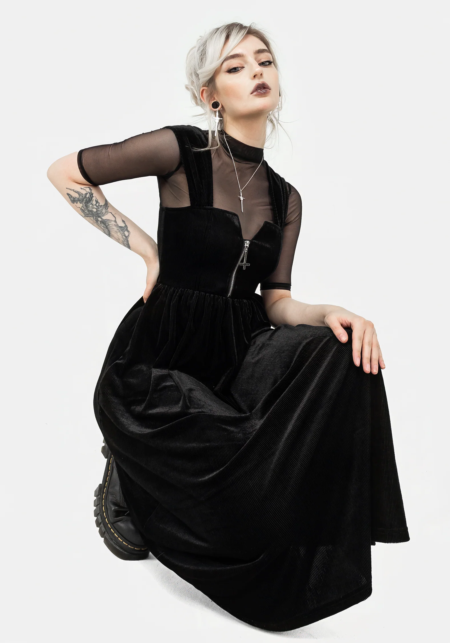 Heartless Zip Front Midi Dress - Image 6