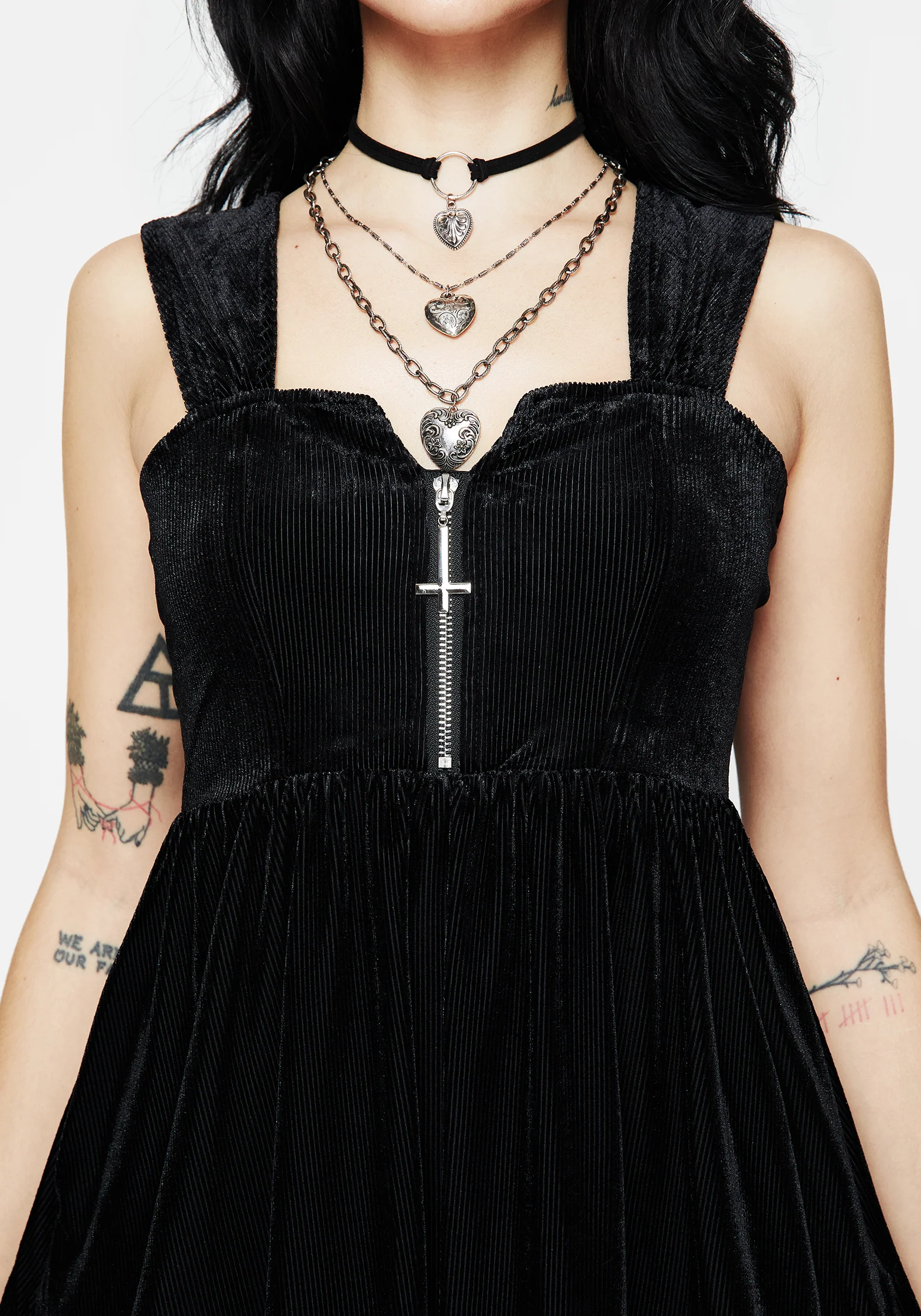 Heartless Zip Front Mini Dress - Image 2