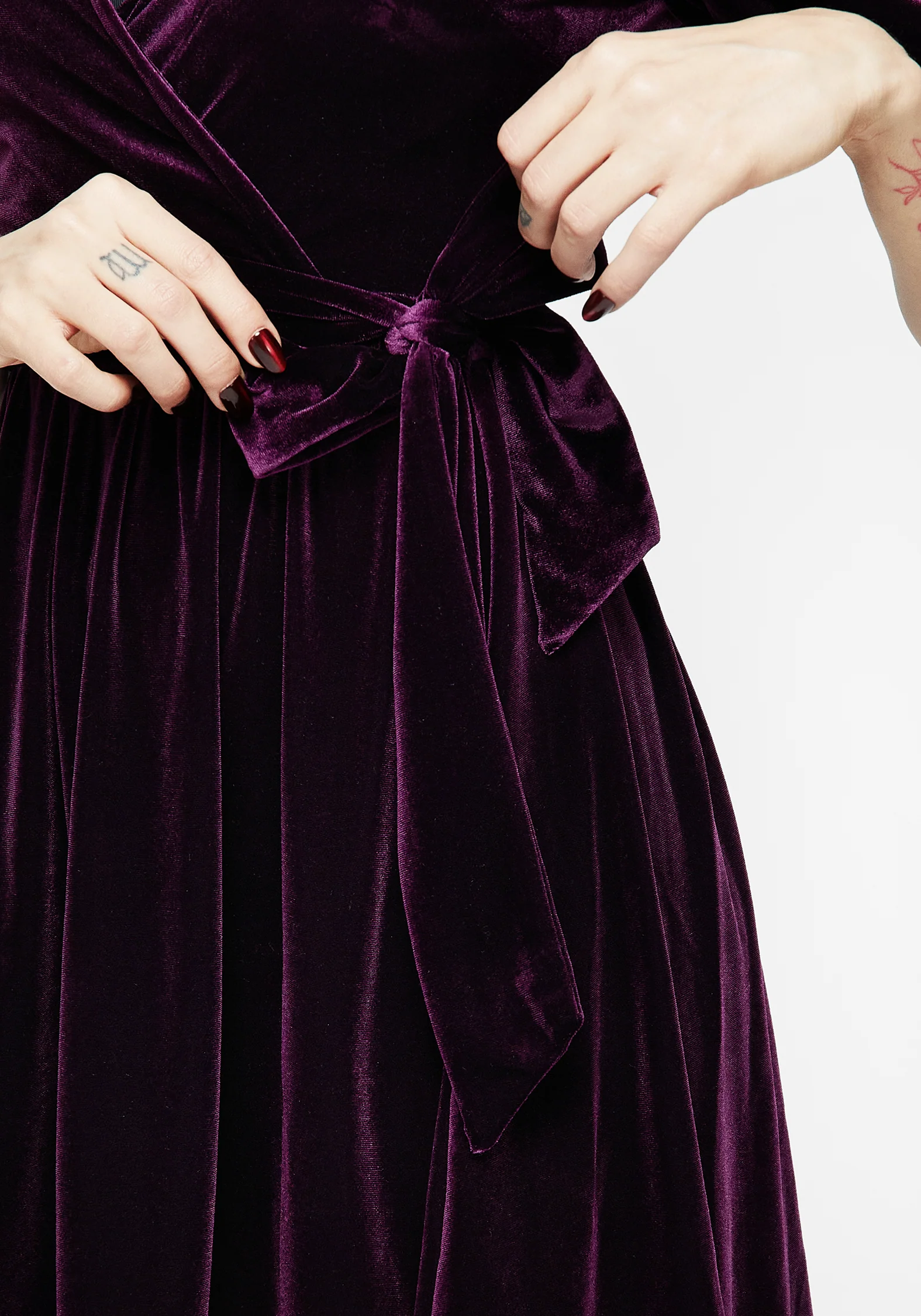 Hera Embroidered Mini Wrap Dress - Image 7