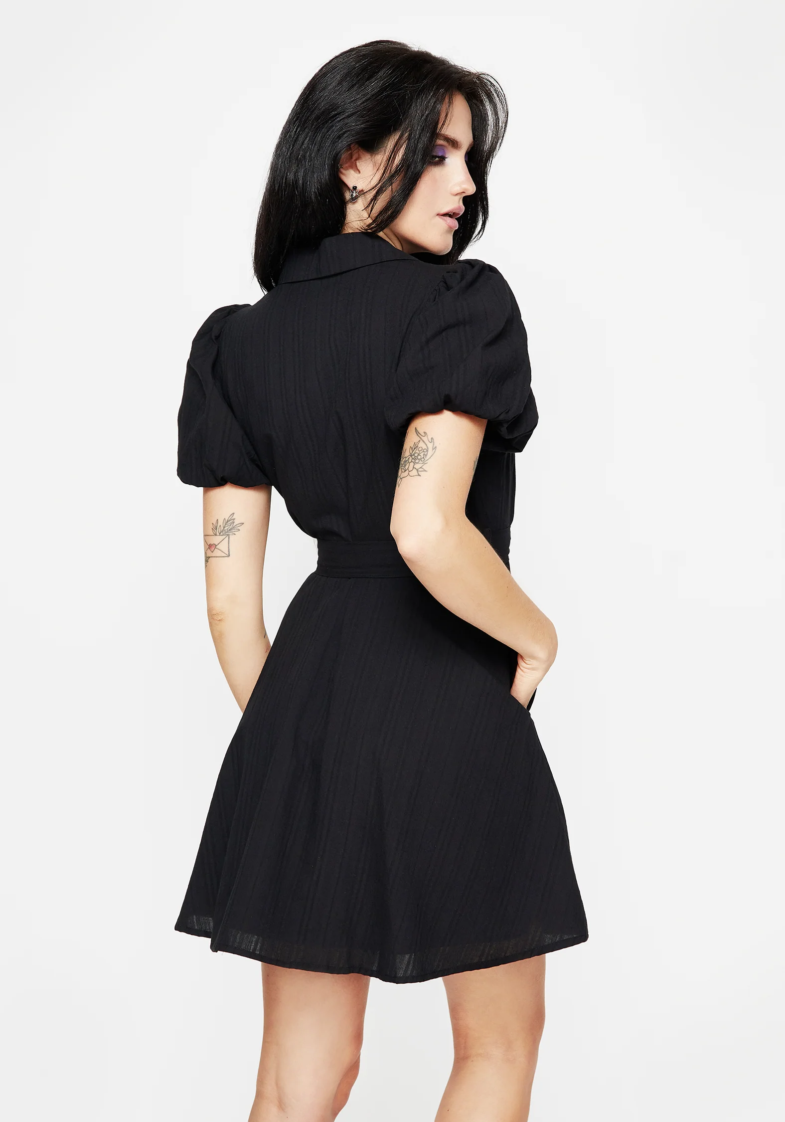 Herbalist Embroidered Mini Shirt Dress - Image 3