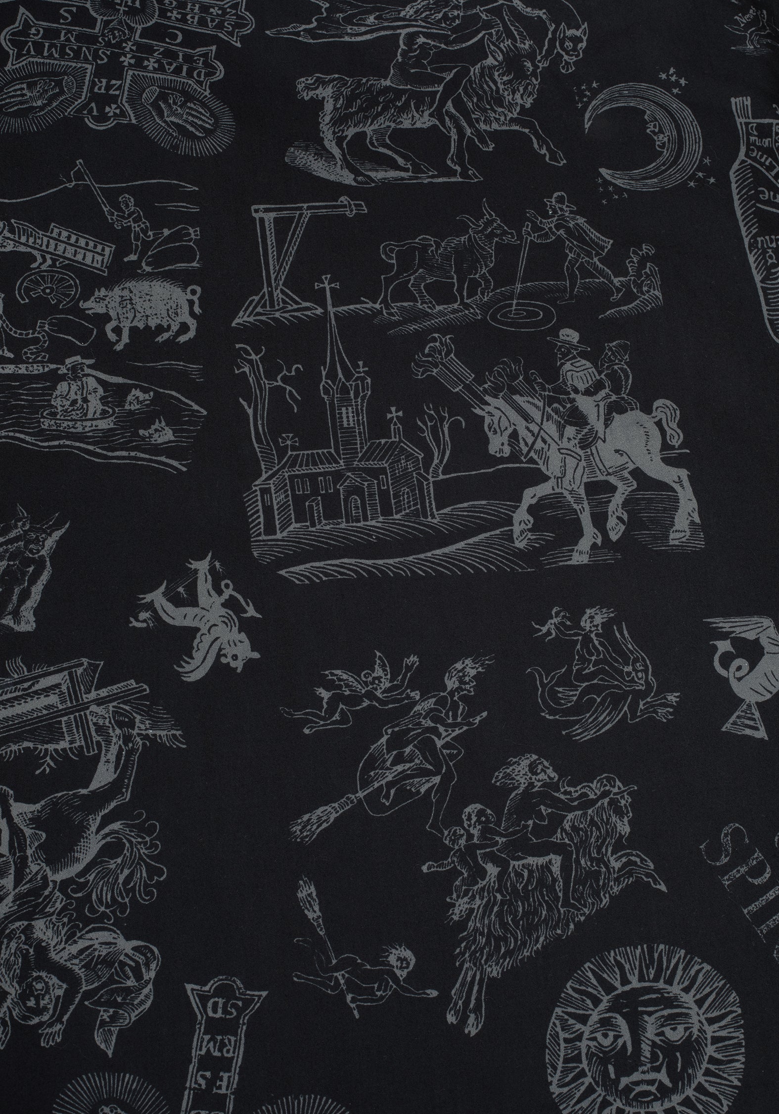 Heresy Woodcut Print Cotton Bedding Set - Double - Image 3