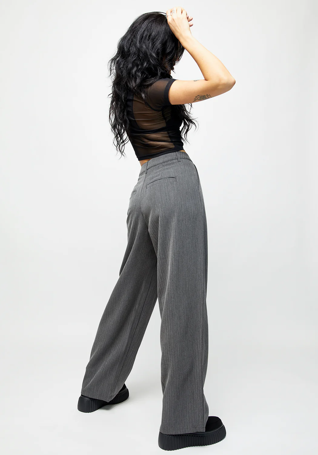 HERRINGBONE TAILORED TROUSER - Image 3
