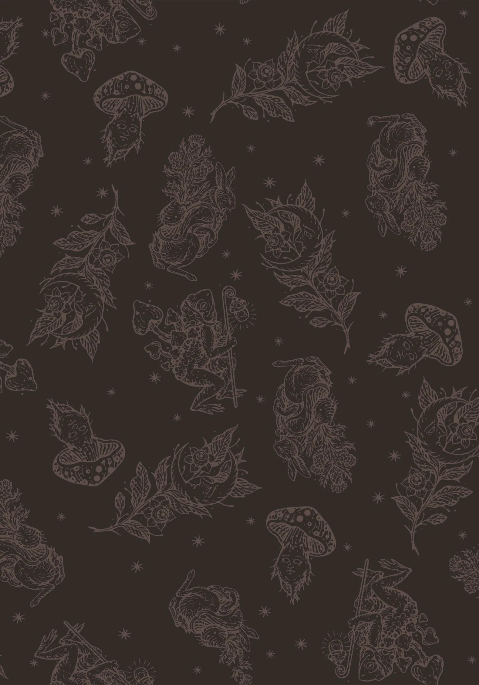 Hexborn Baba Yaga Printed Spliced Denim Jacket - Image 7