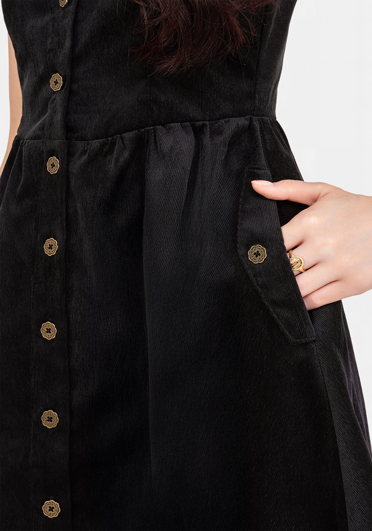 Iris Button Up Pinafore Mini Dress - Image 8