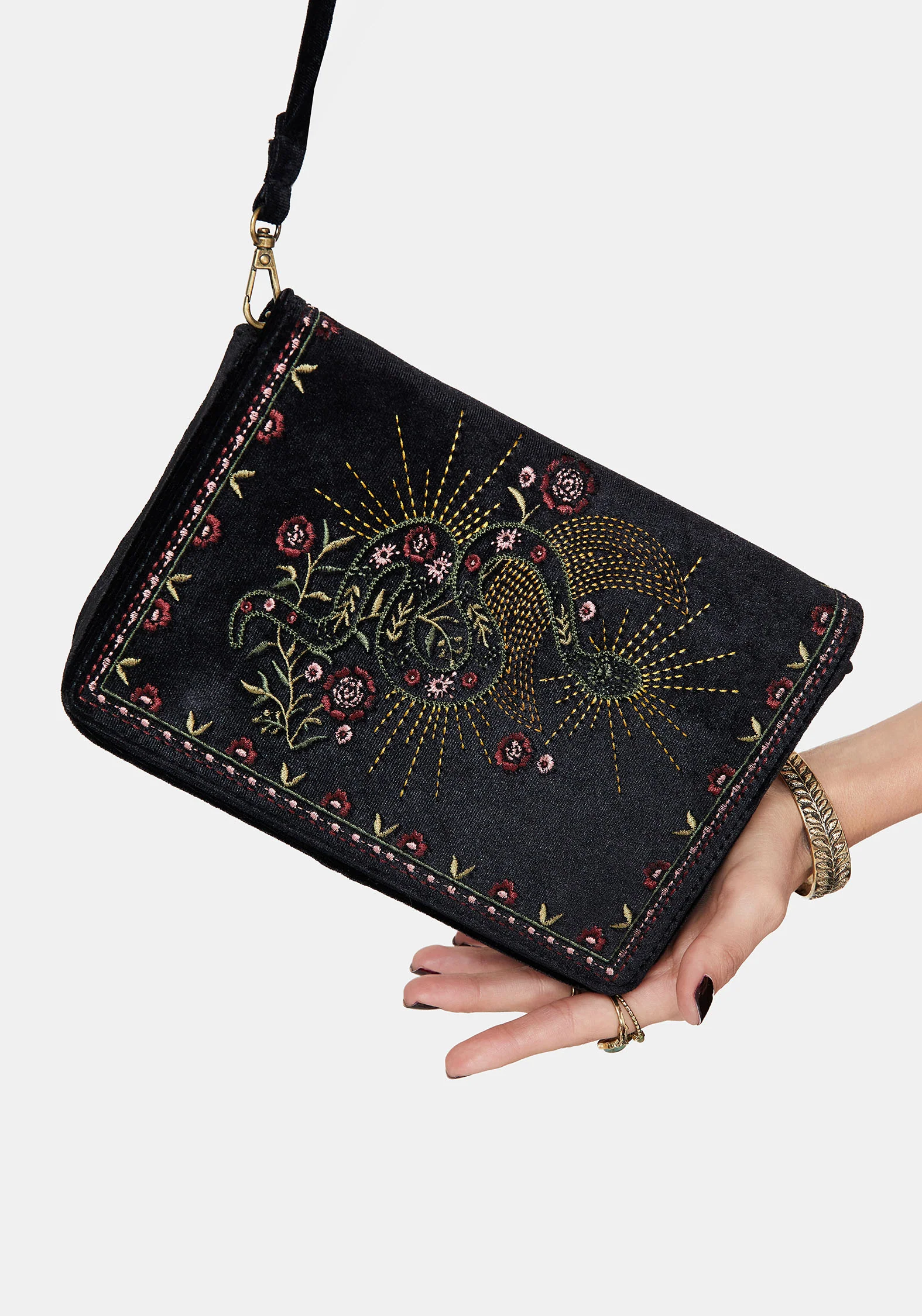 Kobra Snake Embroidered Crossbody Bag - Image 10