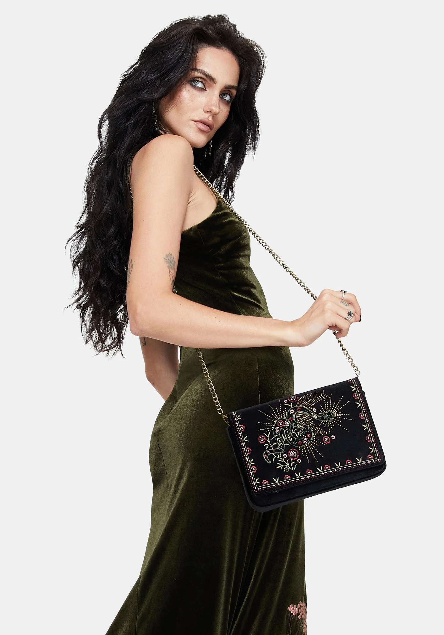 Kobra Snake Embroidered Crossbody Bag - Image 5