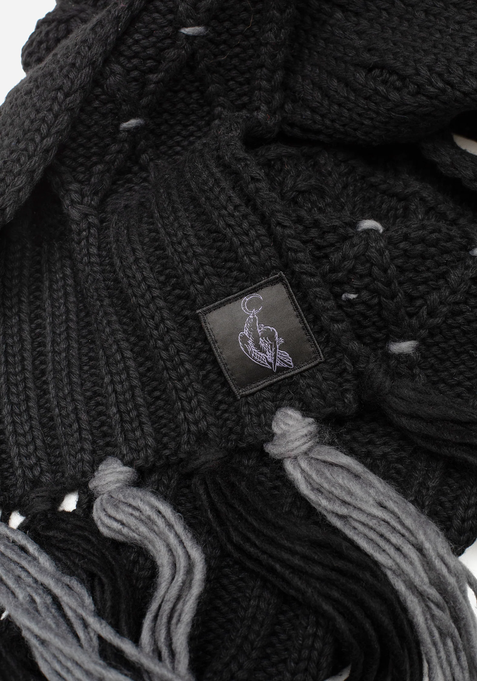 Layla Criss Cross Black Scarf - Image 2