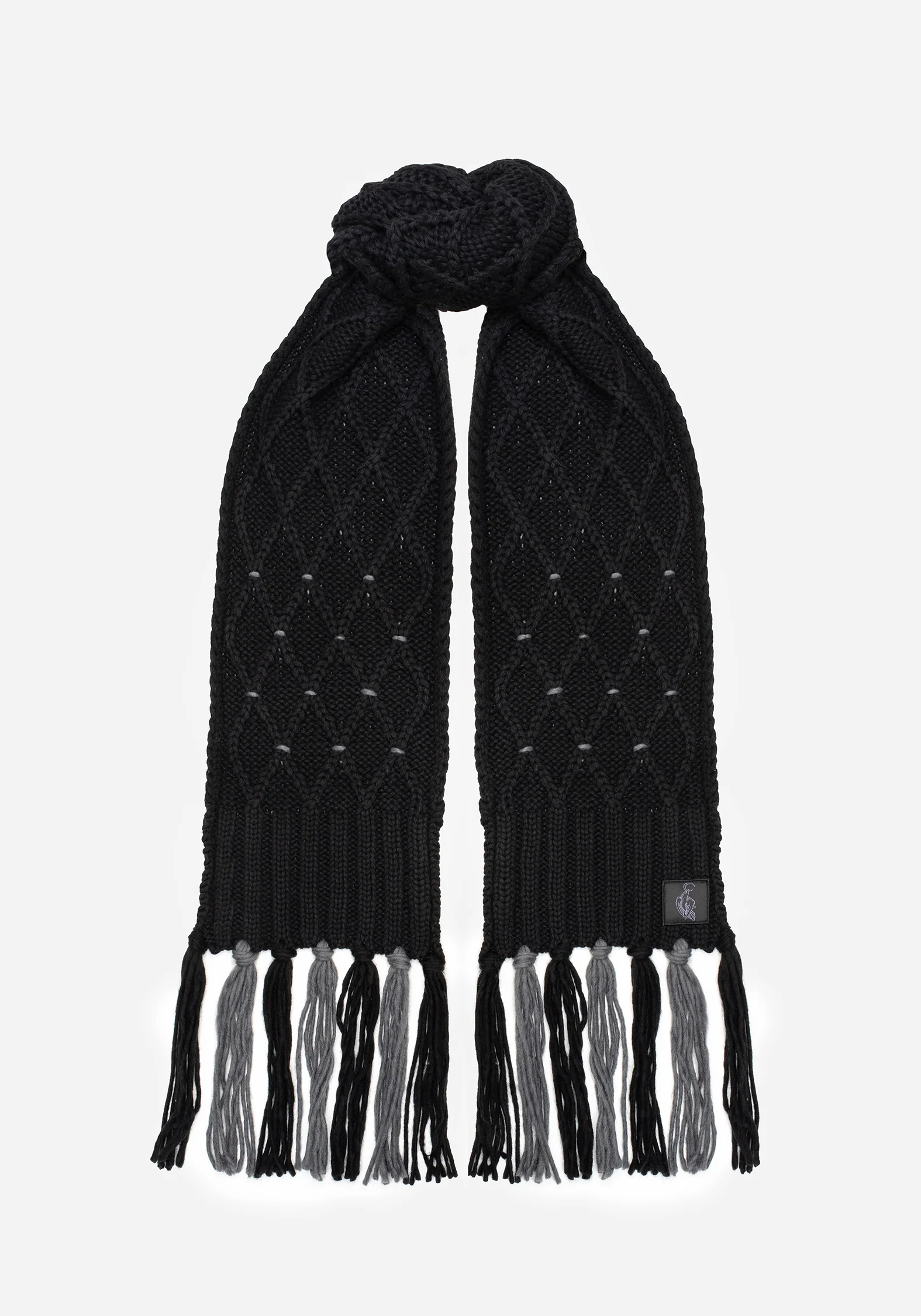 Layla Criss Cross Black Scarf - Image 5