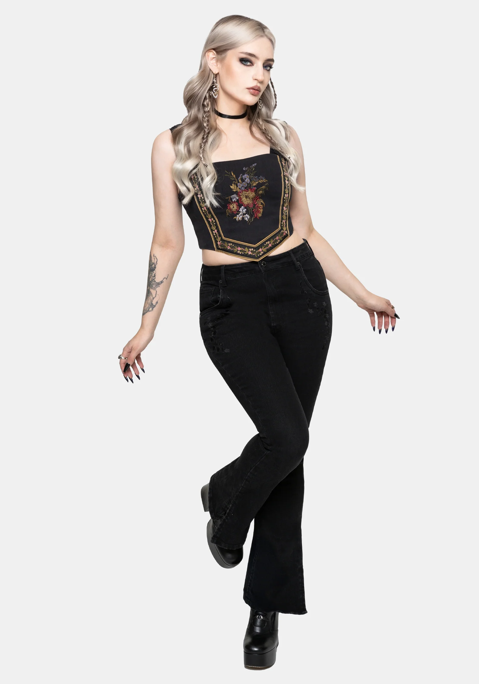 Lilet Chiffon Embroidered Corset - Image 5