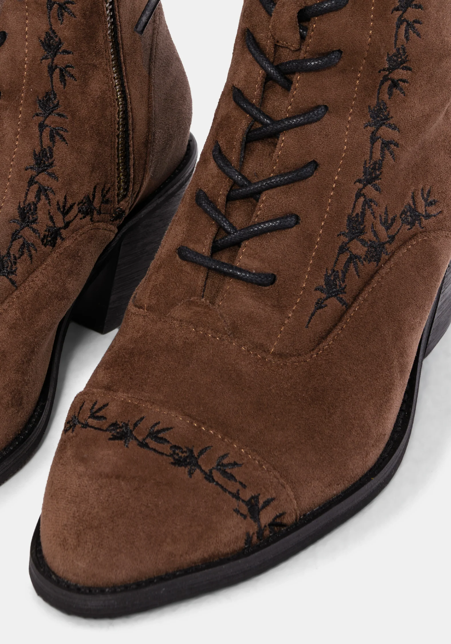 Lilith Suedette Embroidered Boots - Image 2