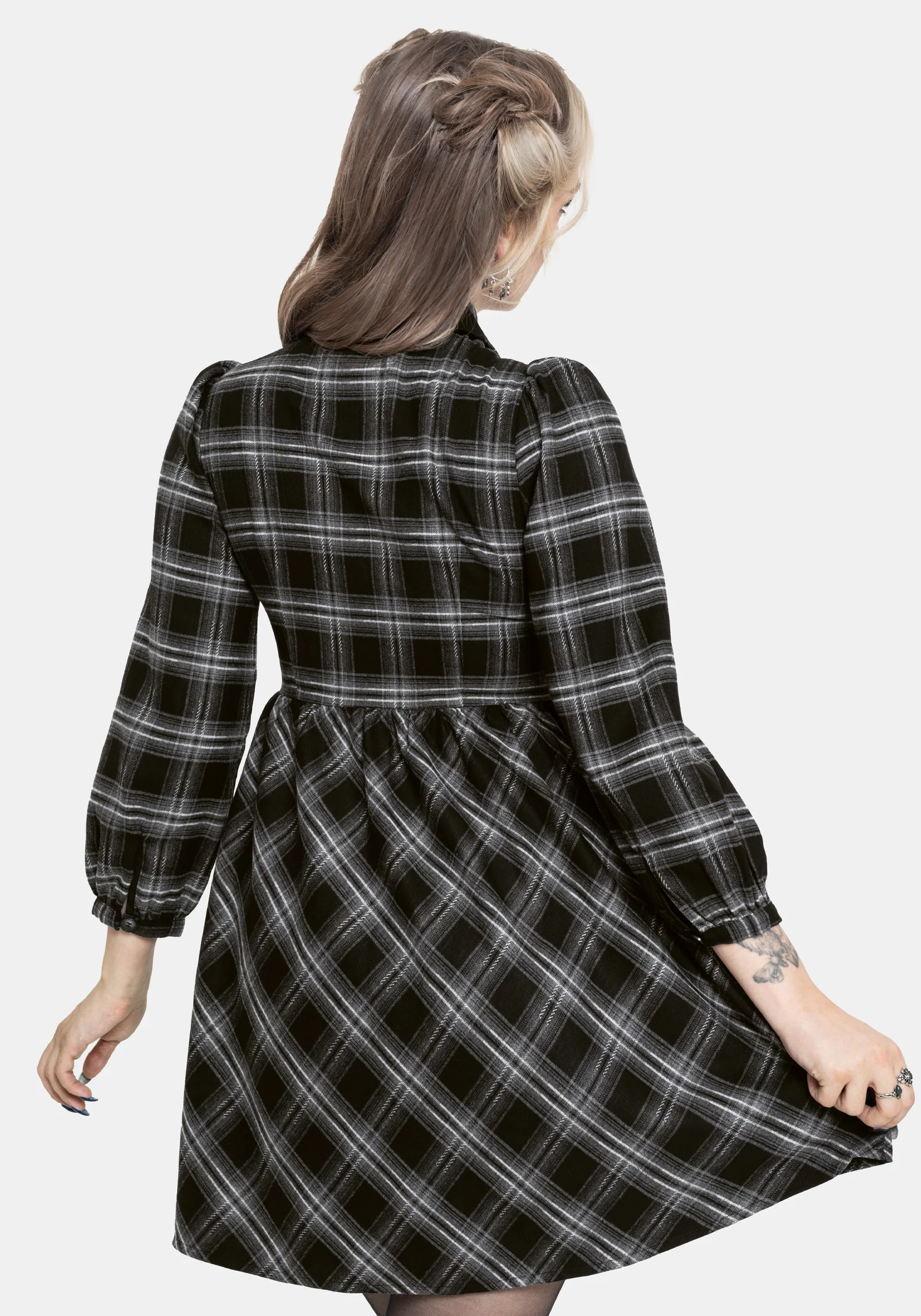 Lochan Check Mini Shirt Dress - Image 3