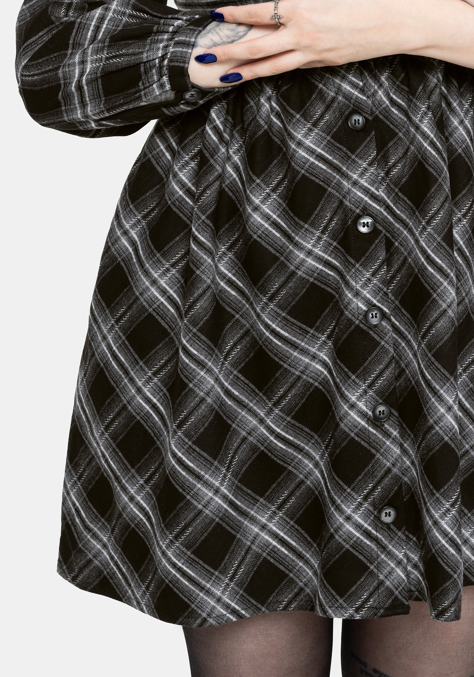 Lochan Check Mini Shirt Dress - Image 5