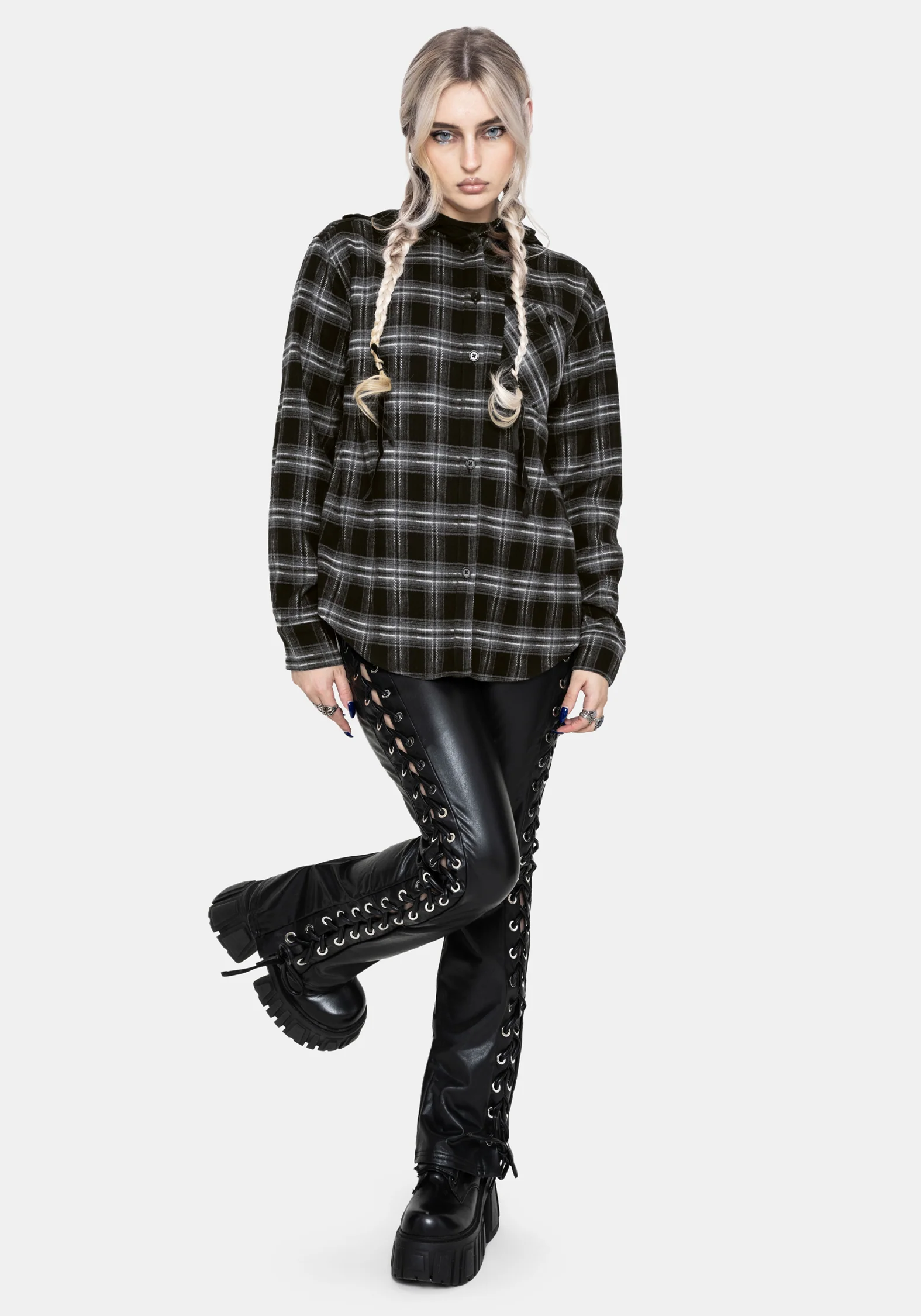 Lochan Dropped Shoulder Check Shirt - Image 4
