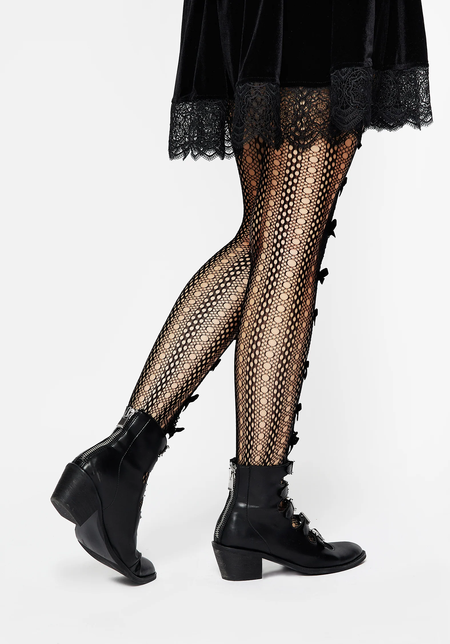 Love Bow Cut Out Tights - Image 4