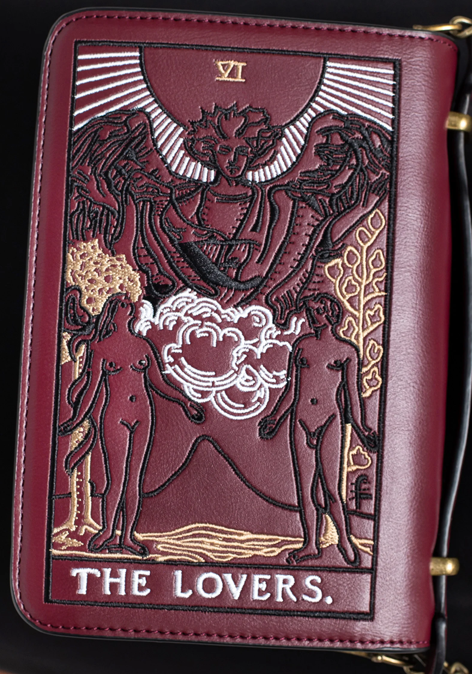 Lovers Embroidered Crossbody Clutch Bag - Image 2