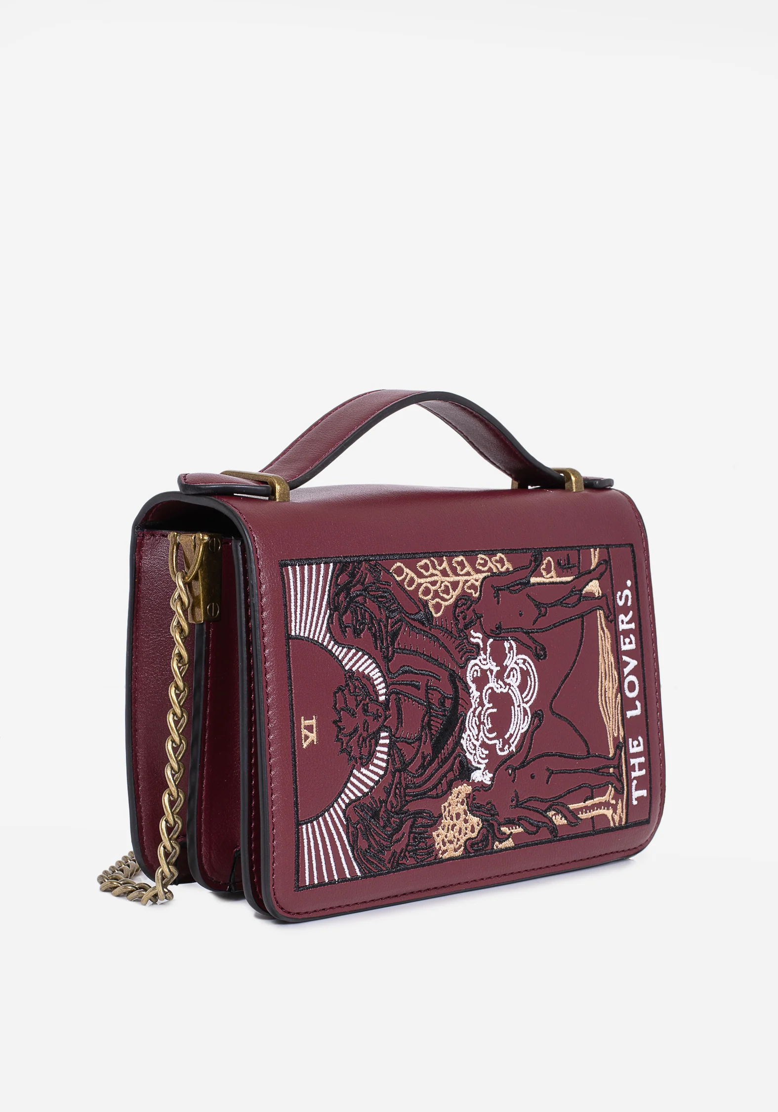 Lovers Embroidered Crossbody Clutch Bag - Image 7