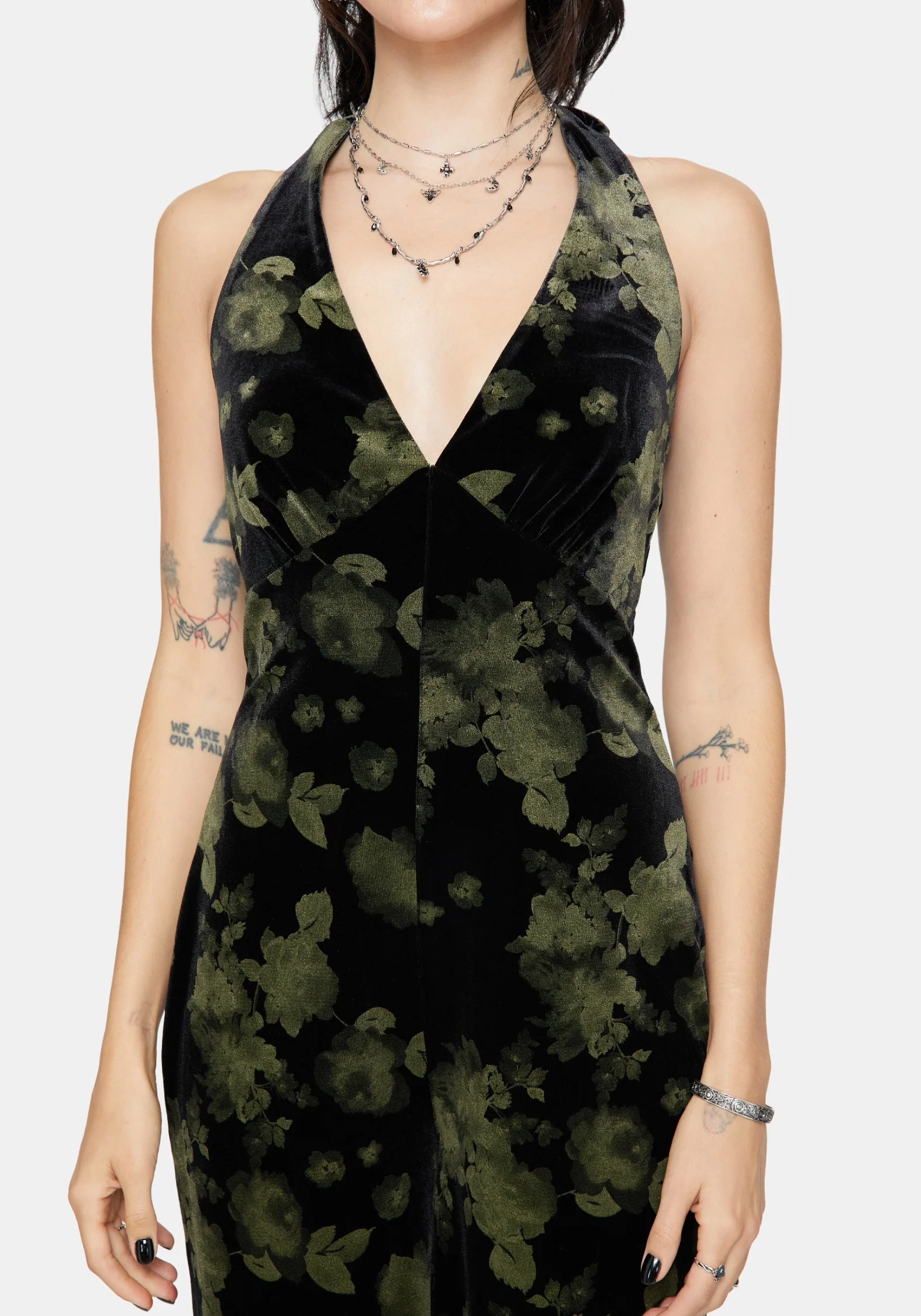 Luceria Velour Halter Neck Jumpsuit - Image 2