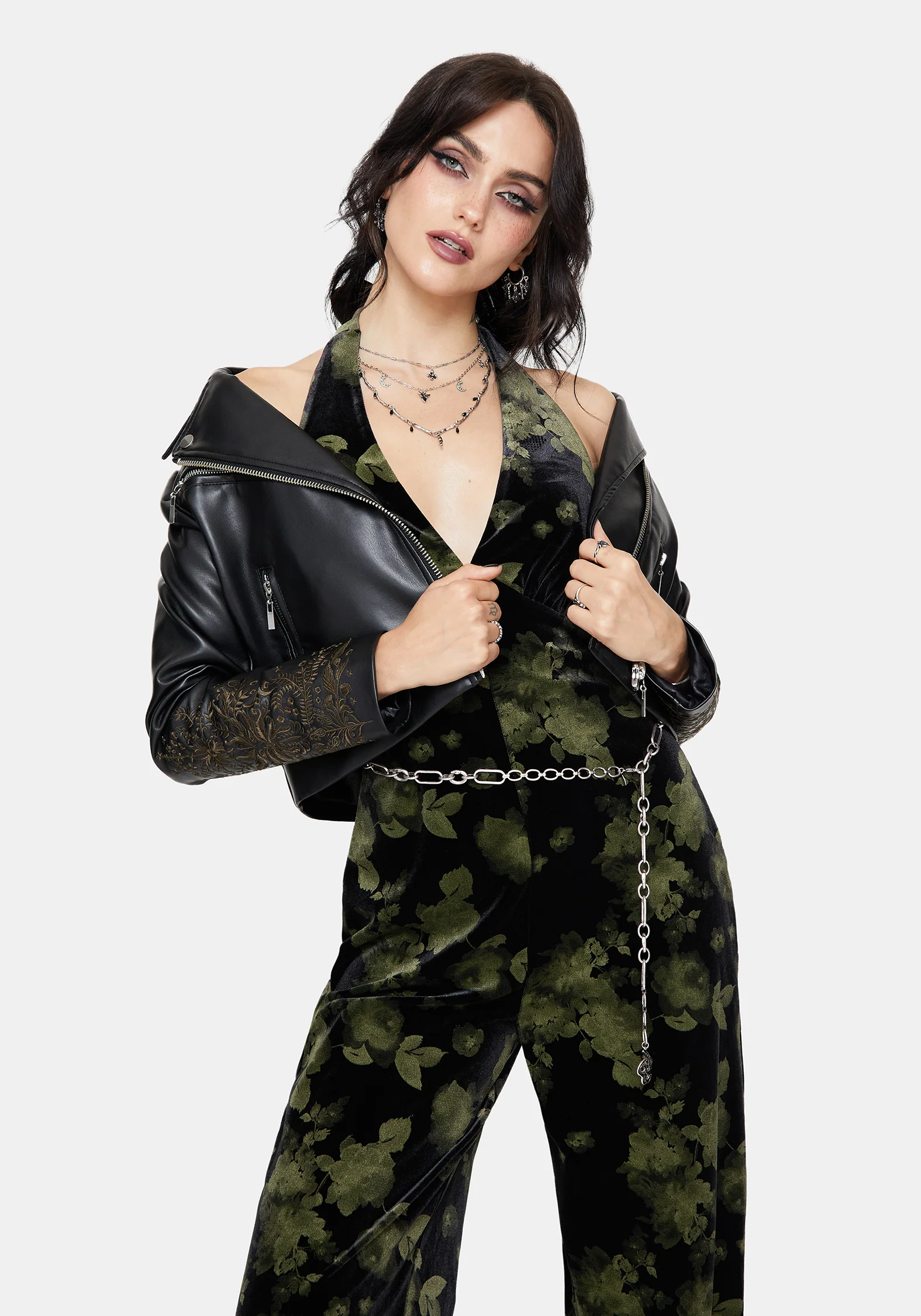 Luceria Velour Halter Neck Jumpsuit - Image 6