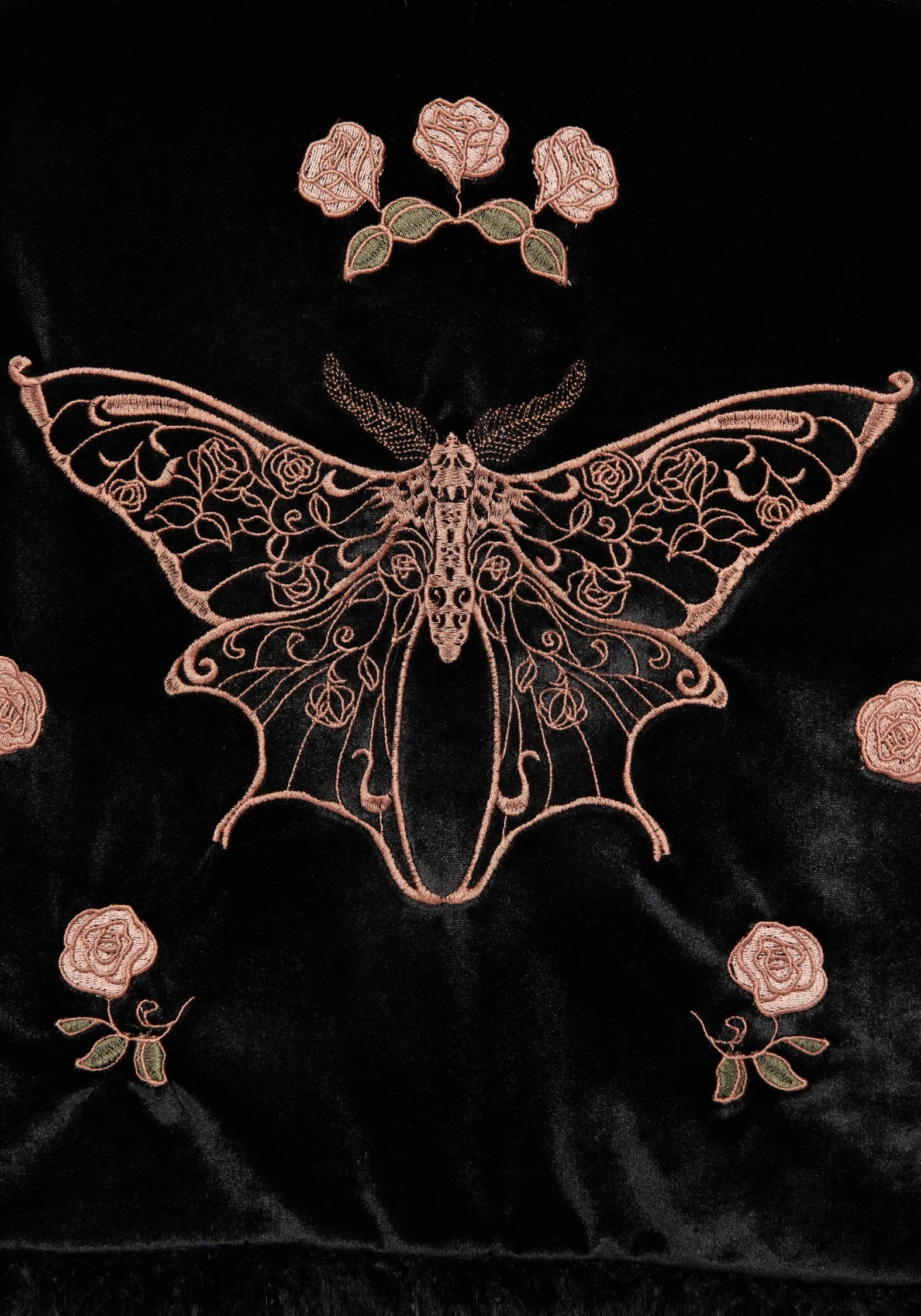 Maeve Faux Fur Embroidered Moth Gilet - Image 2
