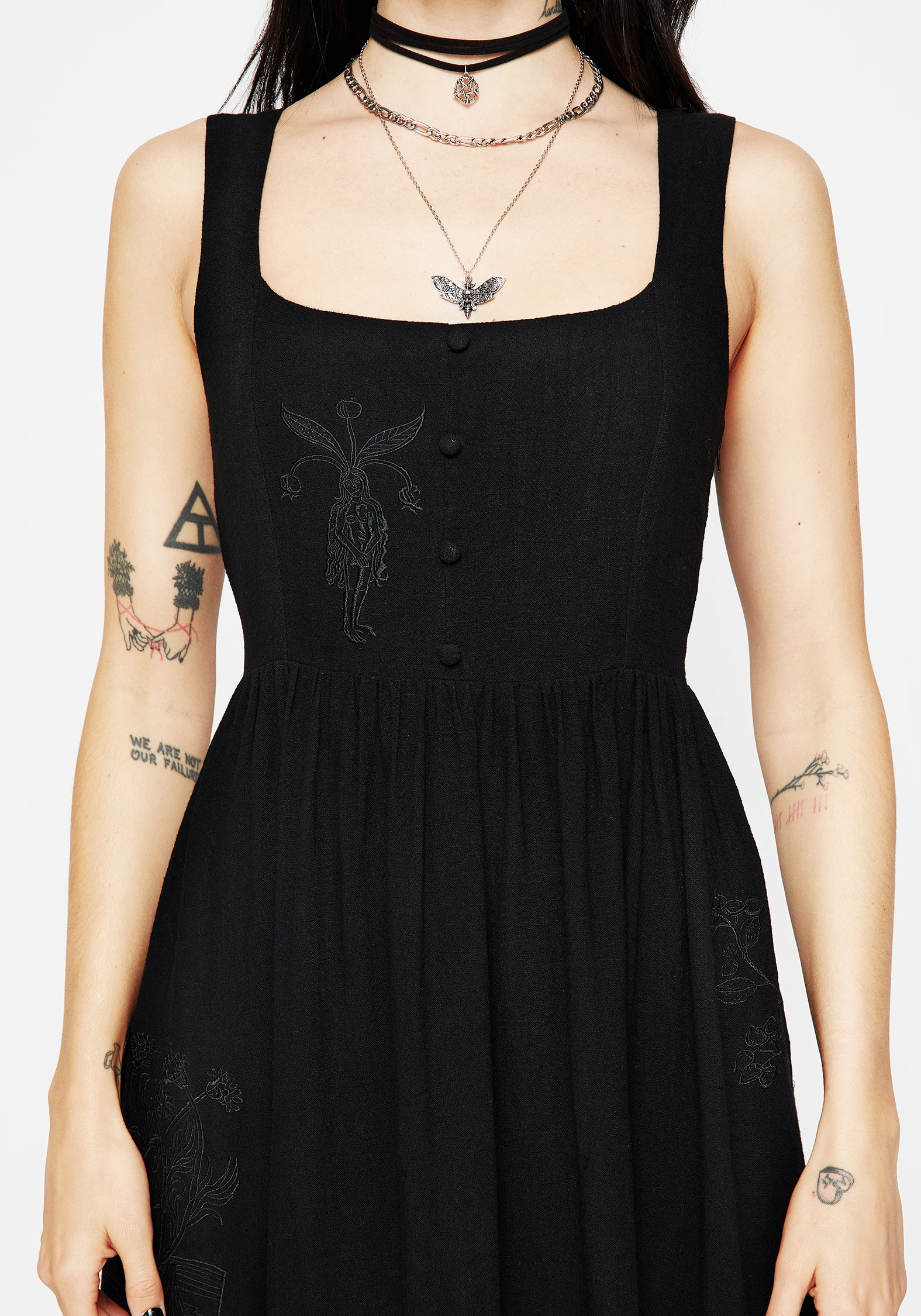 Mandrake Linen-Blend Embroidered Midi Dress - Image 2