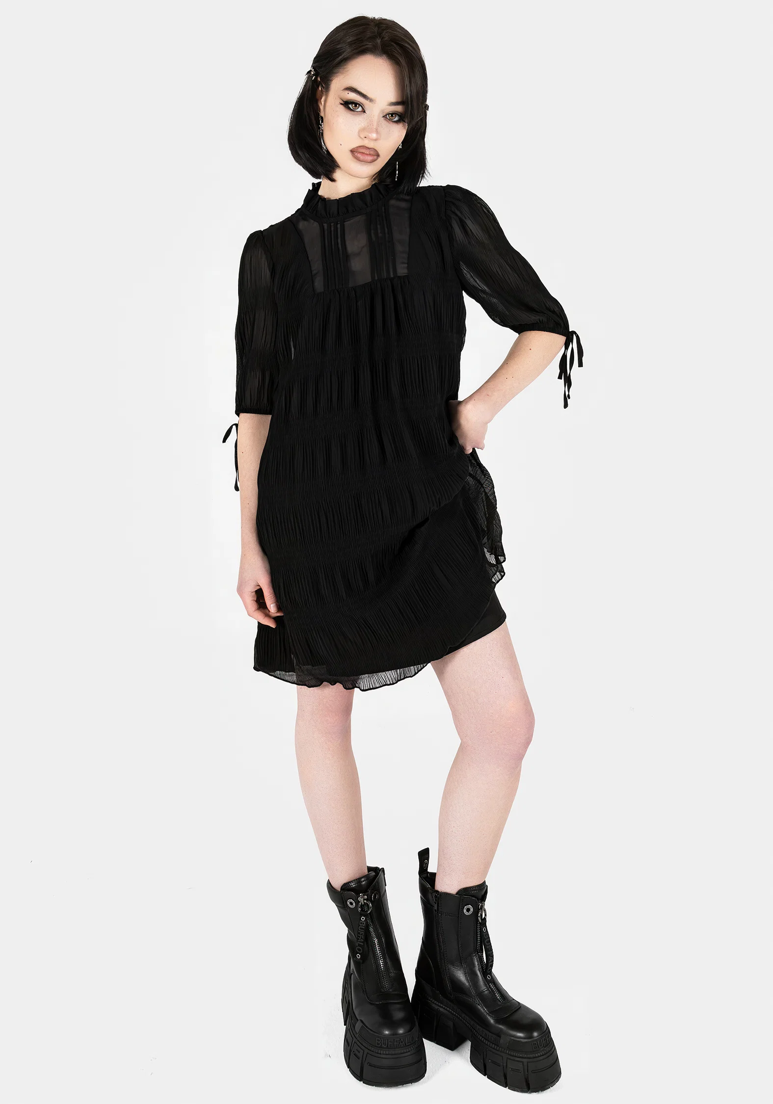 Marianna Chiffon Mini Dress - Image 4