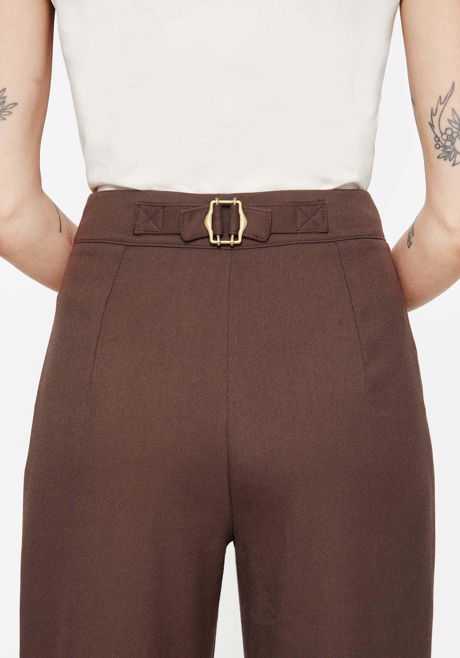 Marwood Acorn Embroidered Button Up Waist Balloon Trouser - Image 5