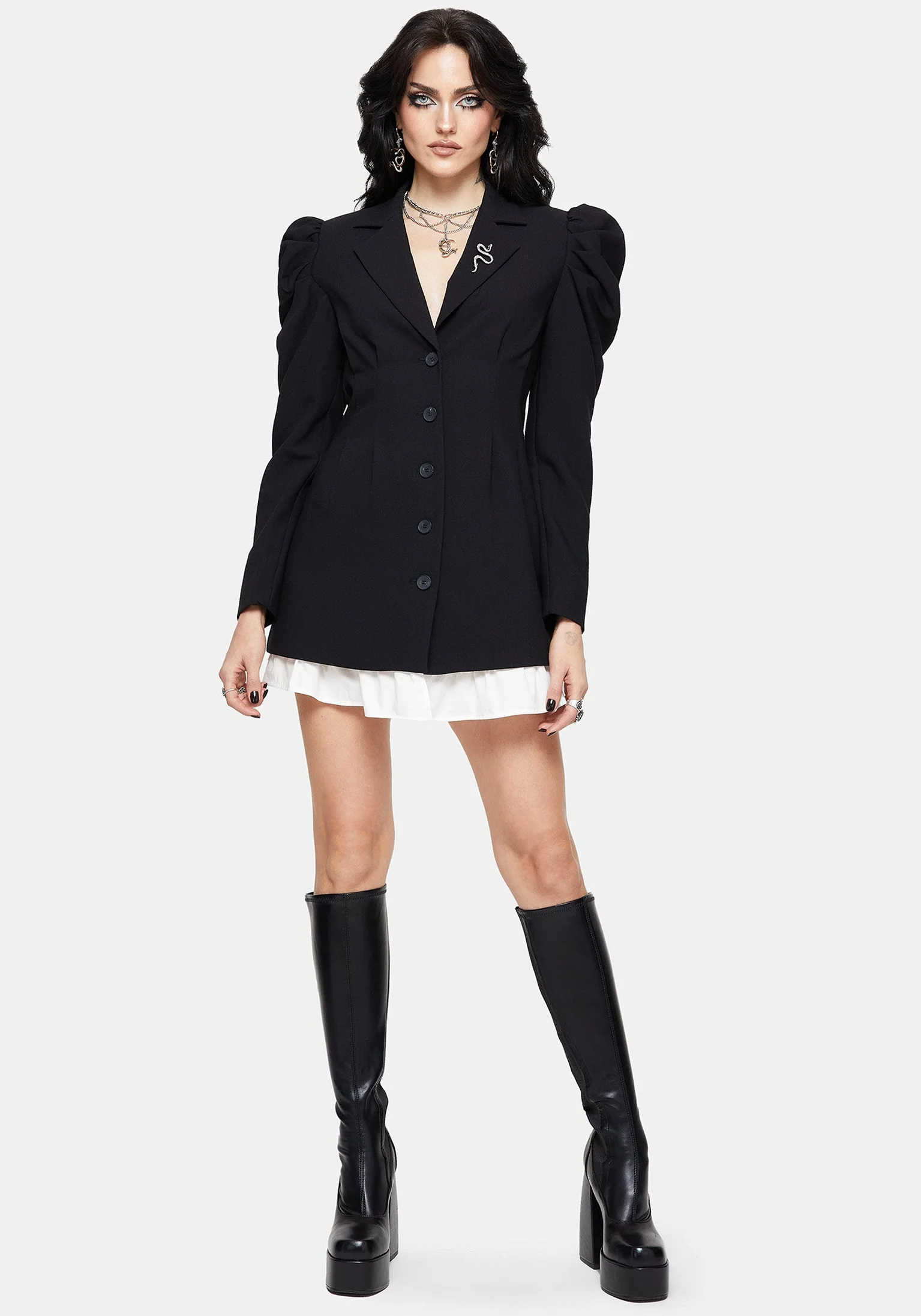 Maura Tailored Double Layered Blazer Dress - Image 4