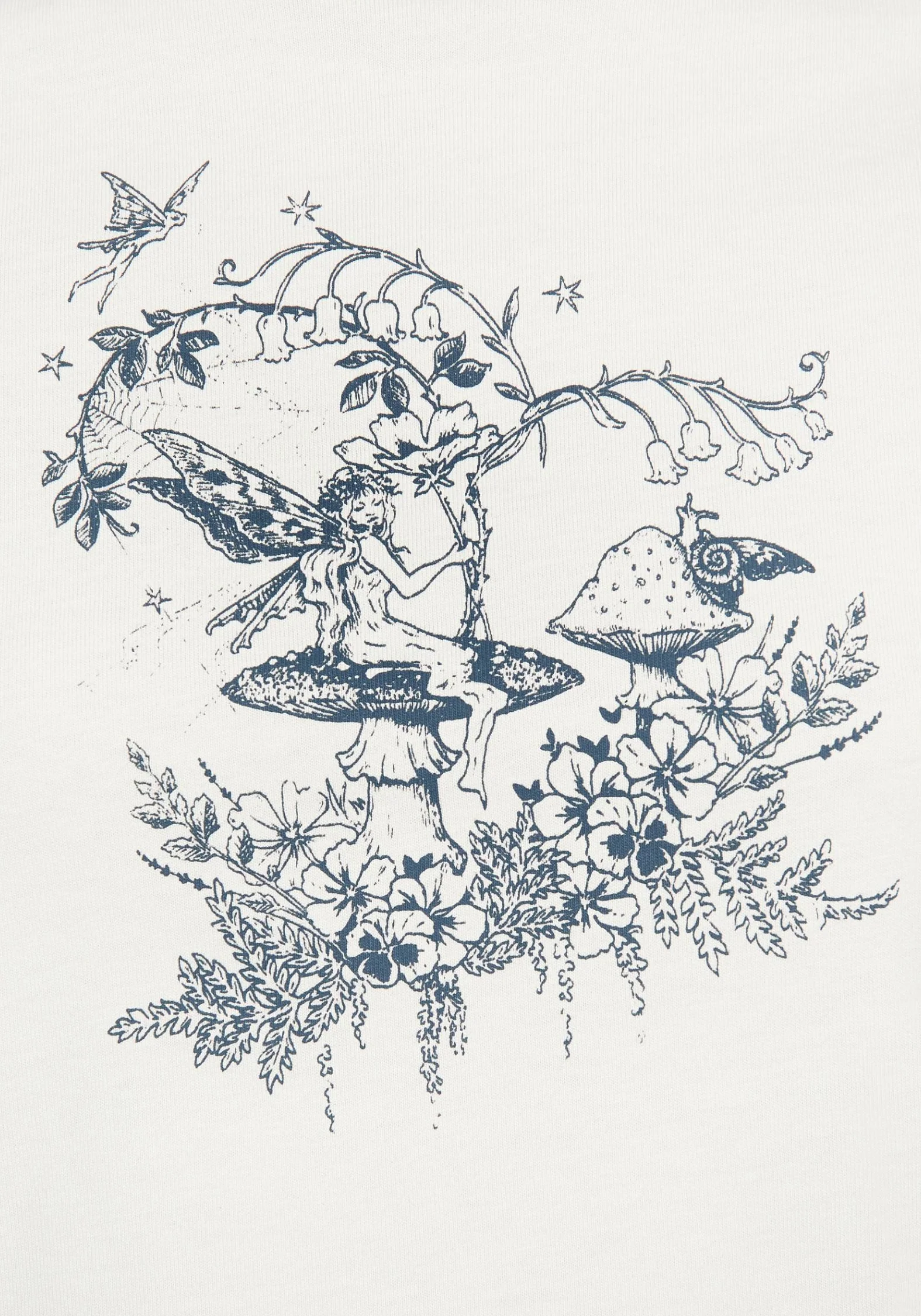 Maypole Cotton Fairy Print Crop T-Shirt - Image 2