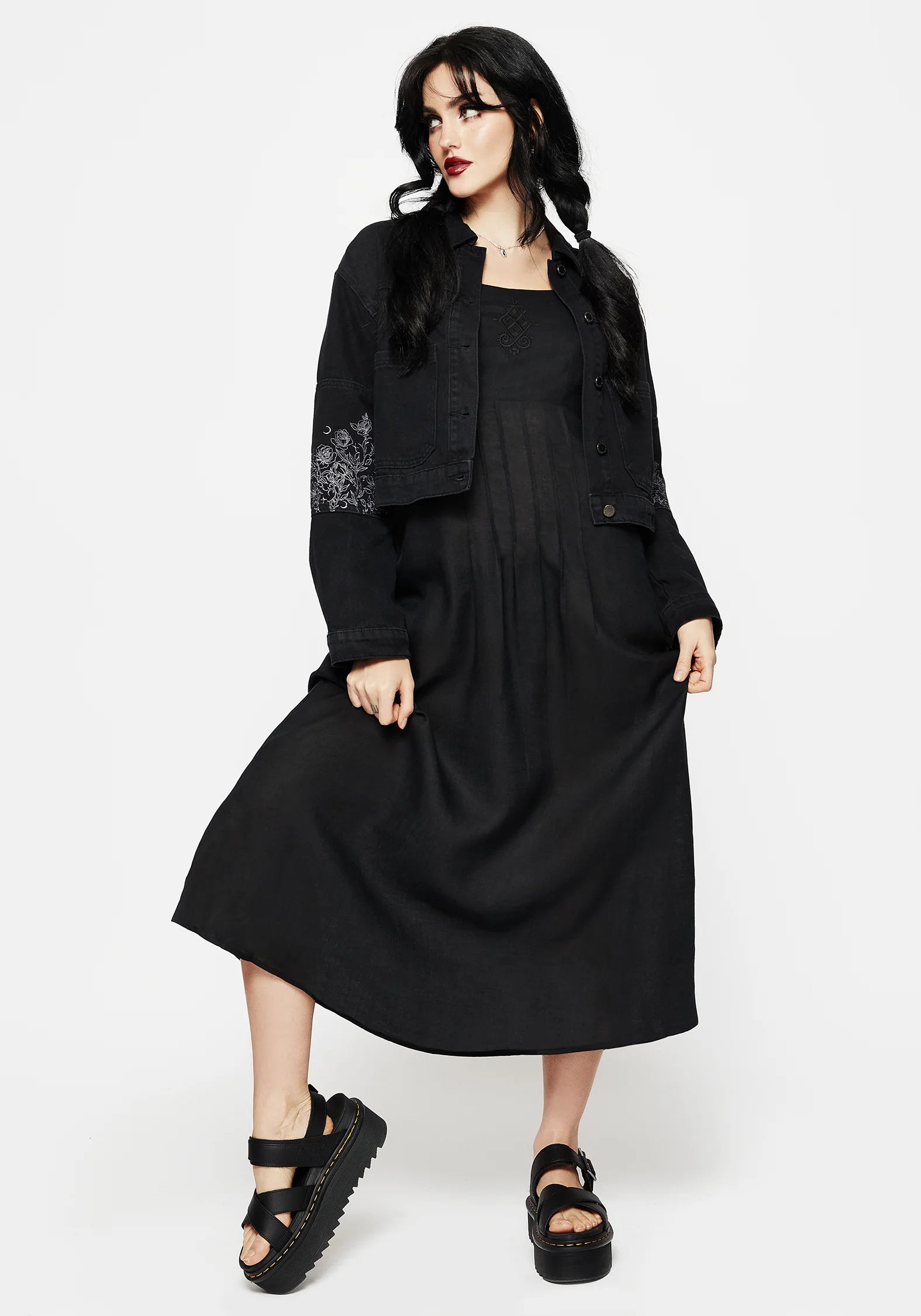 Merrymount Embroidered Midaxi Dress - Image 6