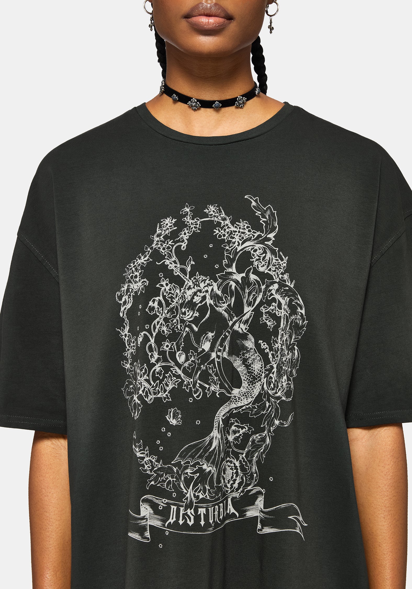 Merunicorn Enchanted Forest Printed Tee Dress - Image 2