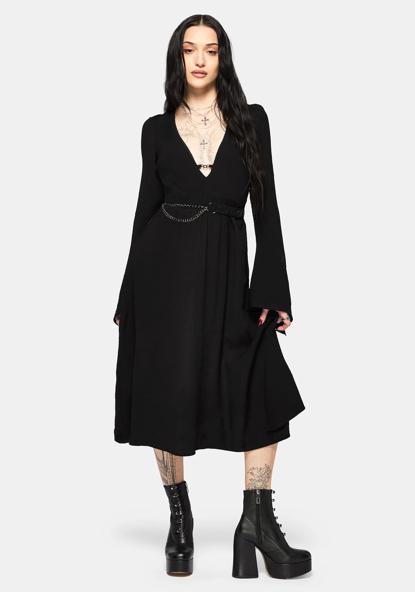 Millicent Chain Front Midi Dress - Image 6