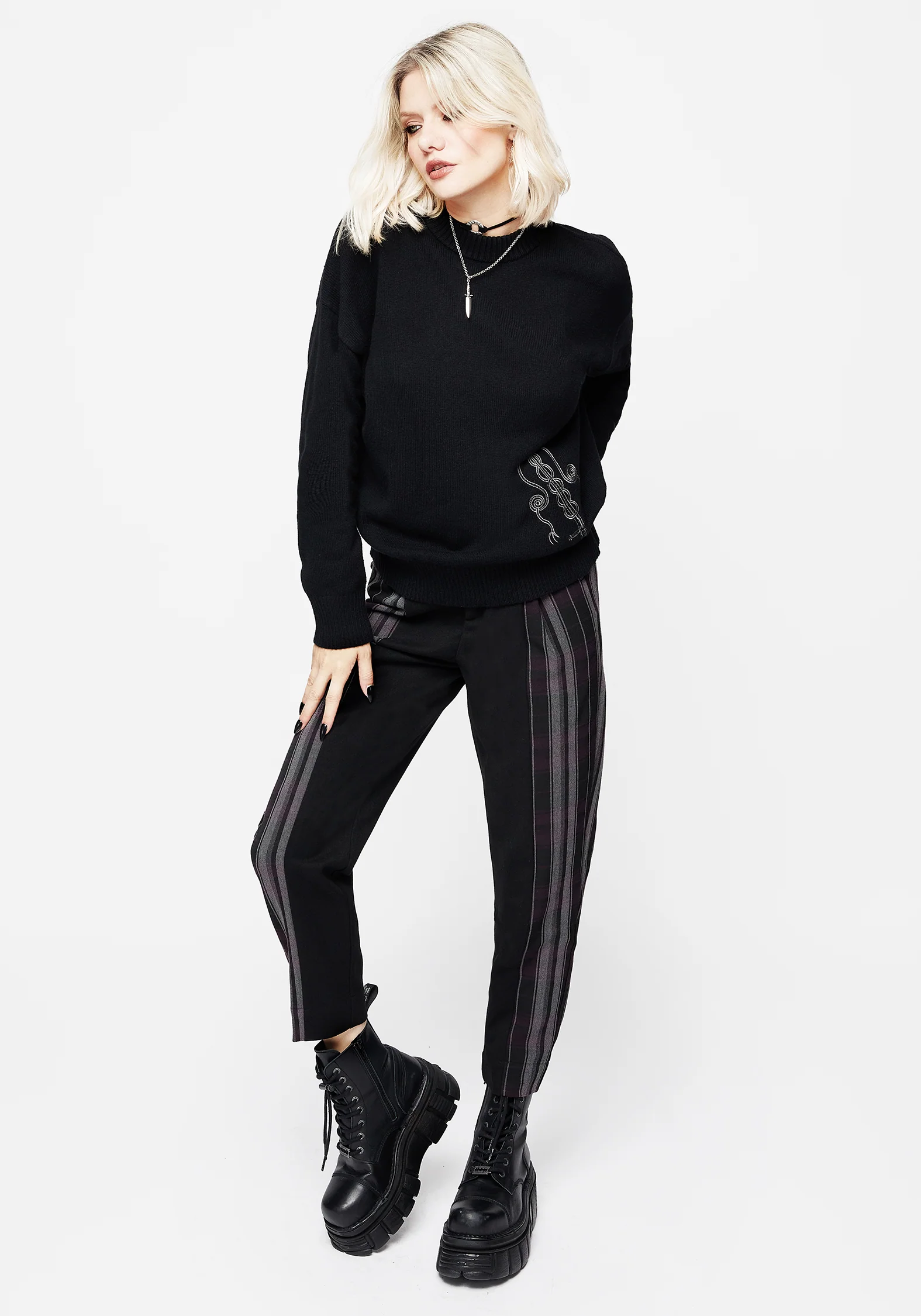Misericorde Embroidered Knit Jumper - Image 4