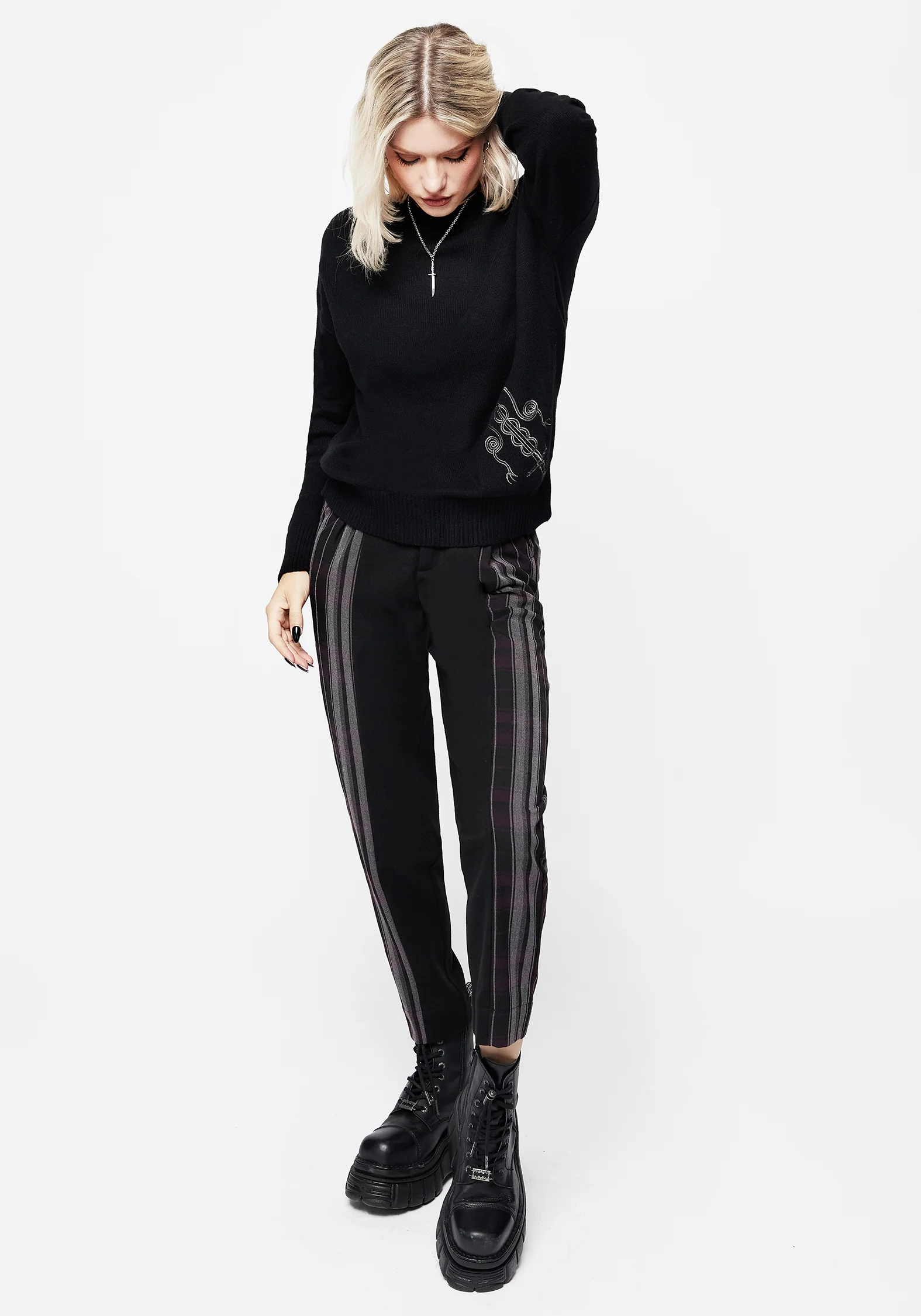 Misericorde Embroidered Knit Jumper - Image 6