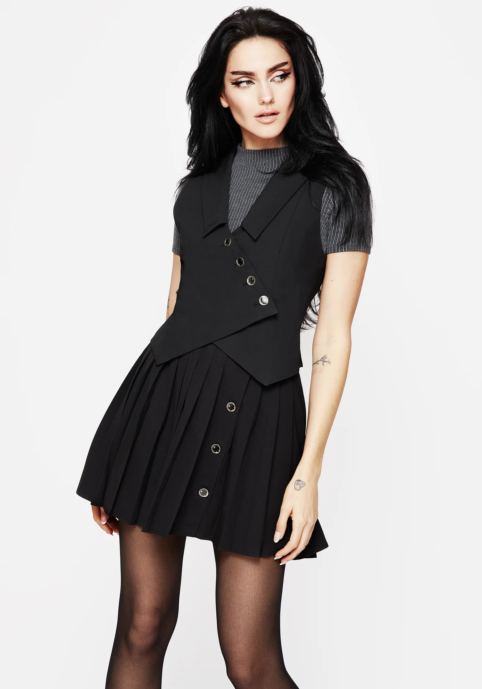 Moonage Pleated Mini Skirt - Image 4