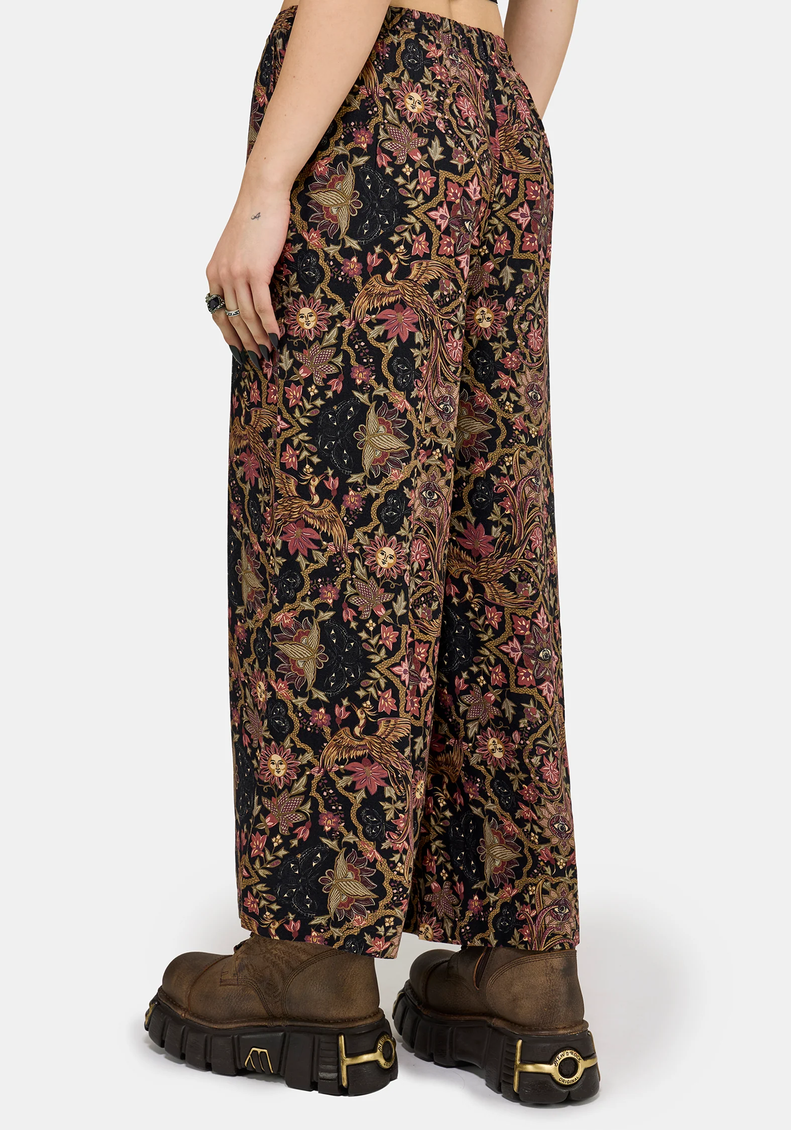 Mythos Print Wide Leg Culotte - Image 4