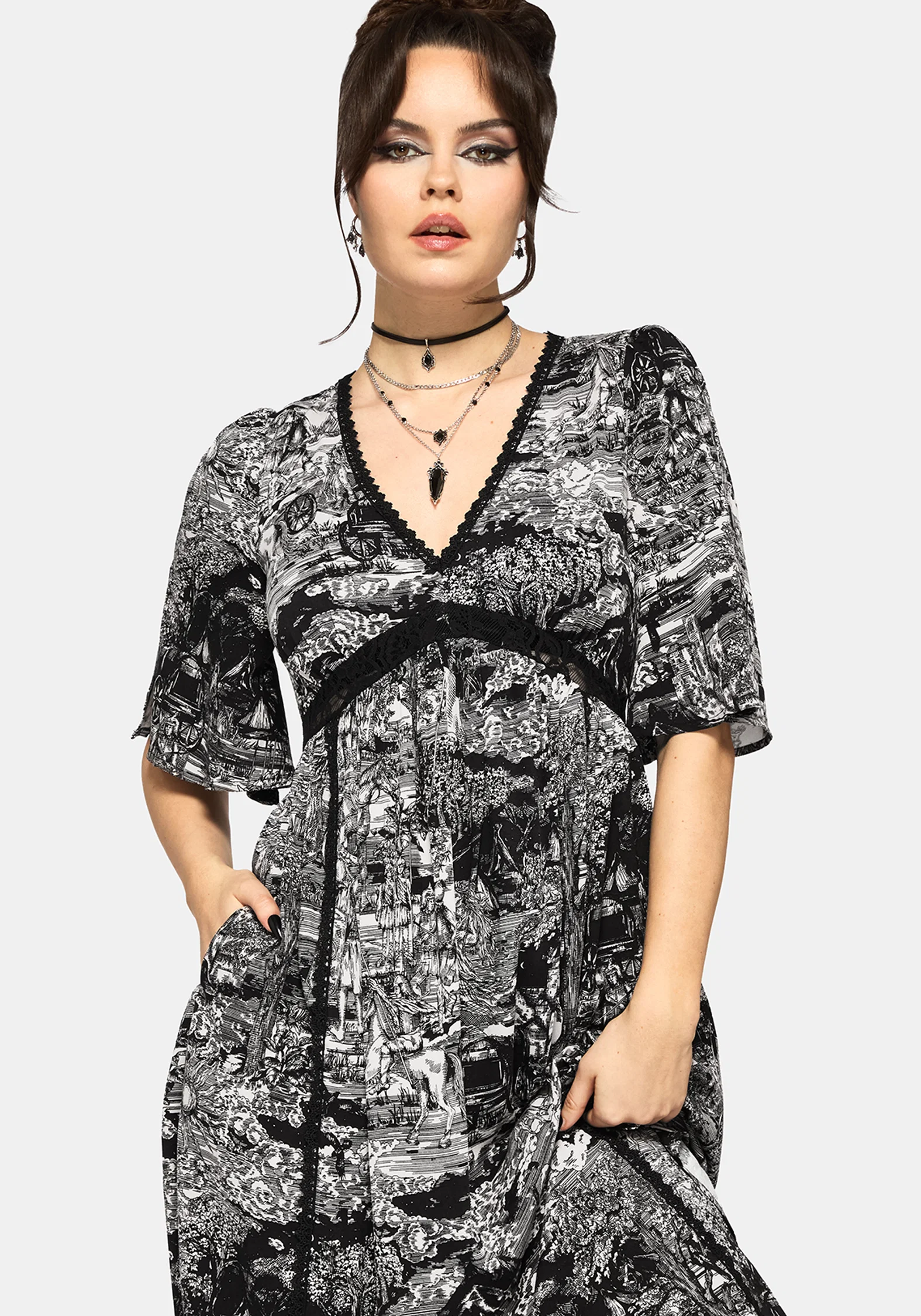 Nara Boudicca Printed Midi Dress - Image 5