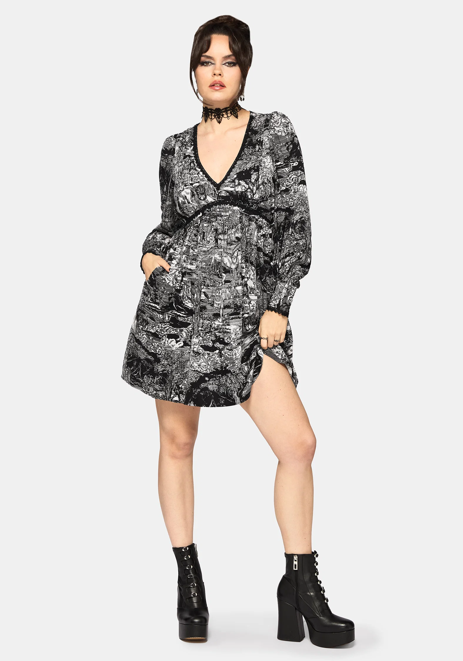 Nara Boudicca Printed Mini Dress - Image 4